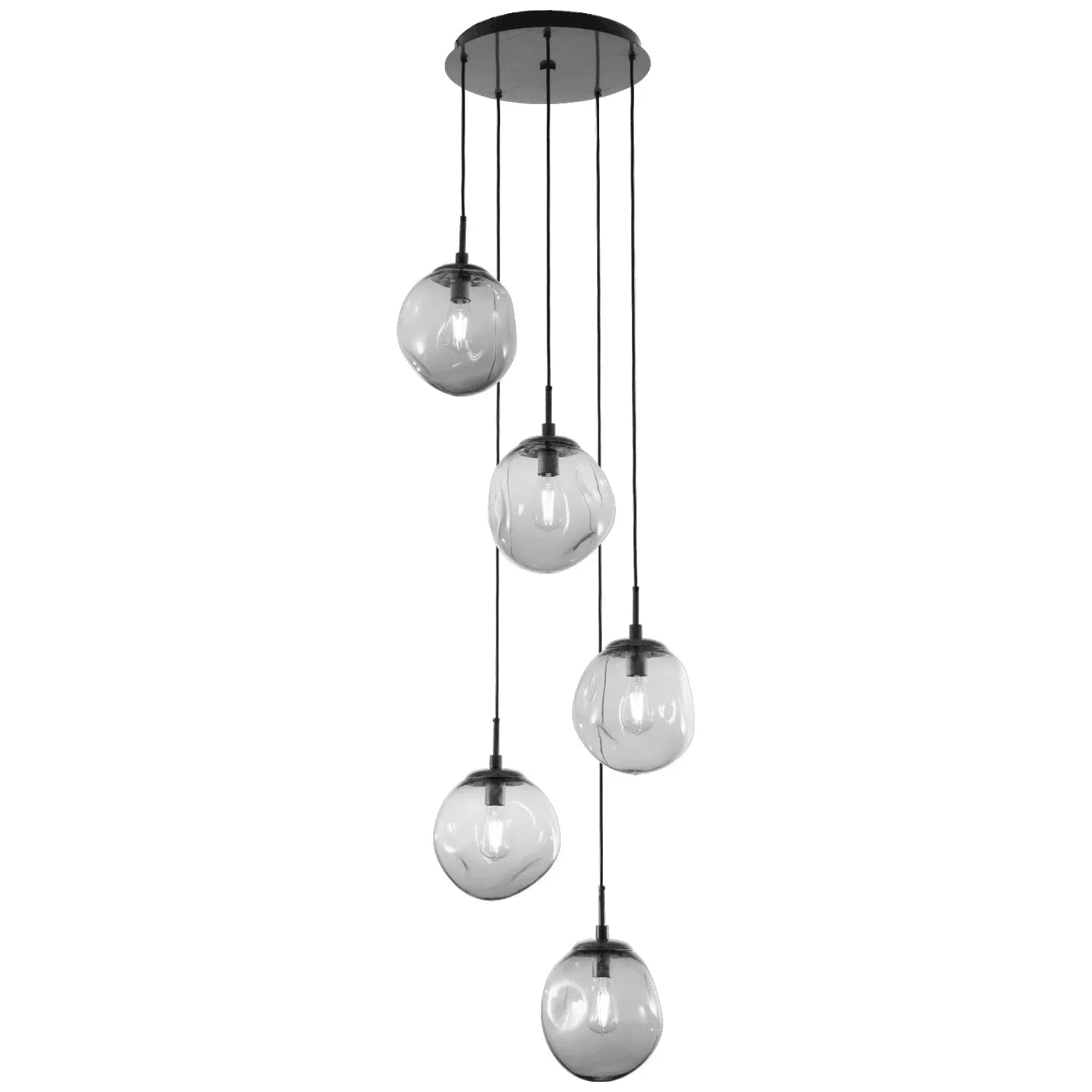 Hammerton Studio - Nebula Aster Round Multi-Port, 5-Light - CHB0062-05-MB-S-C01-E2 | Montreal Lighting & Hardware