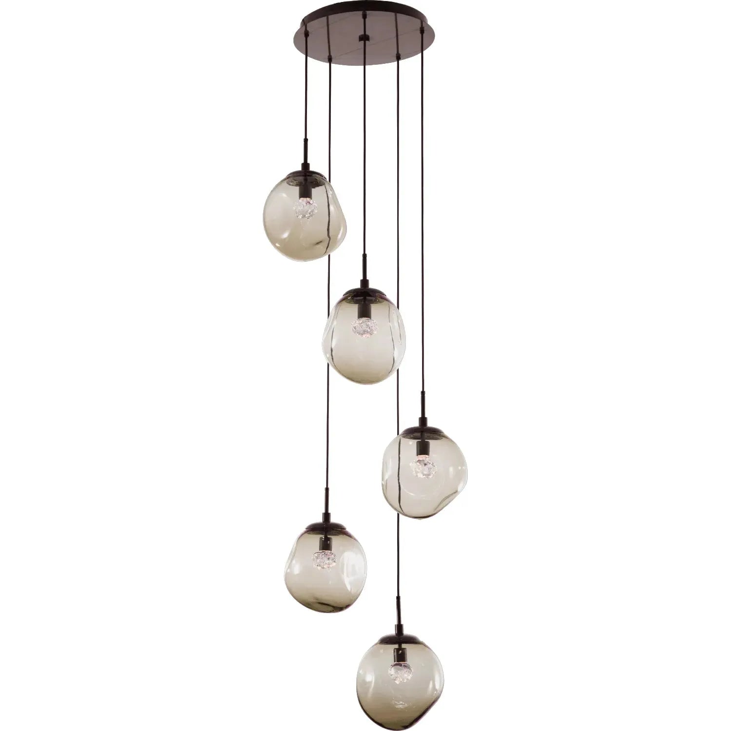 Hammerton Studio - Nebula Aster Round Multi-Port, 5-Light - CHB0066-05-FB-FB-C01-L1 | Montreal Lighting & Hardware