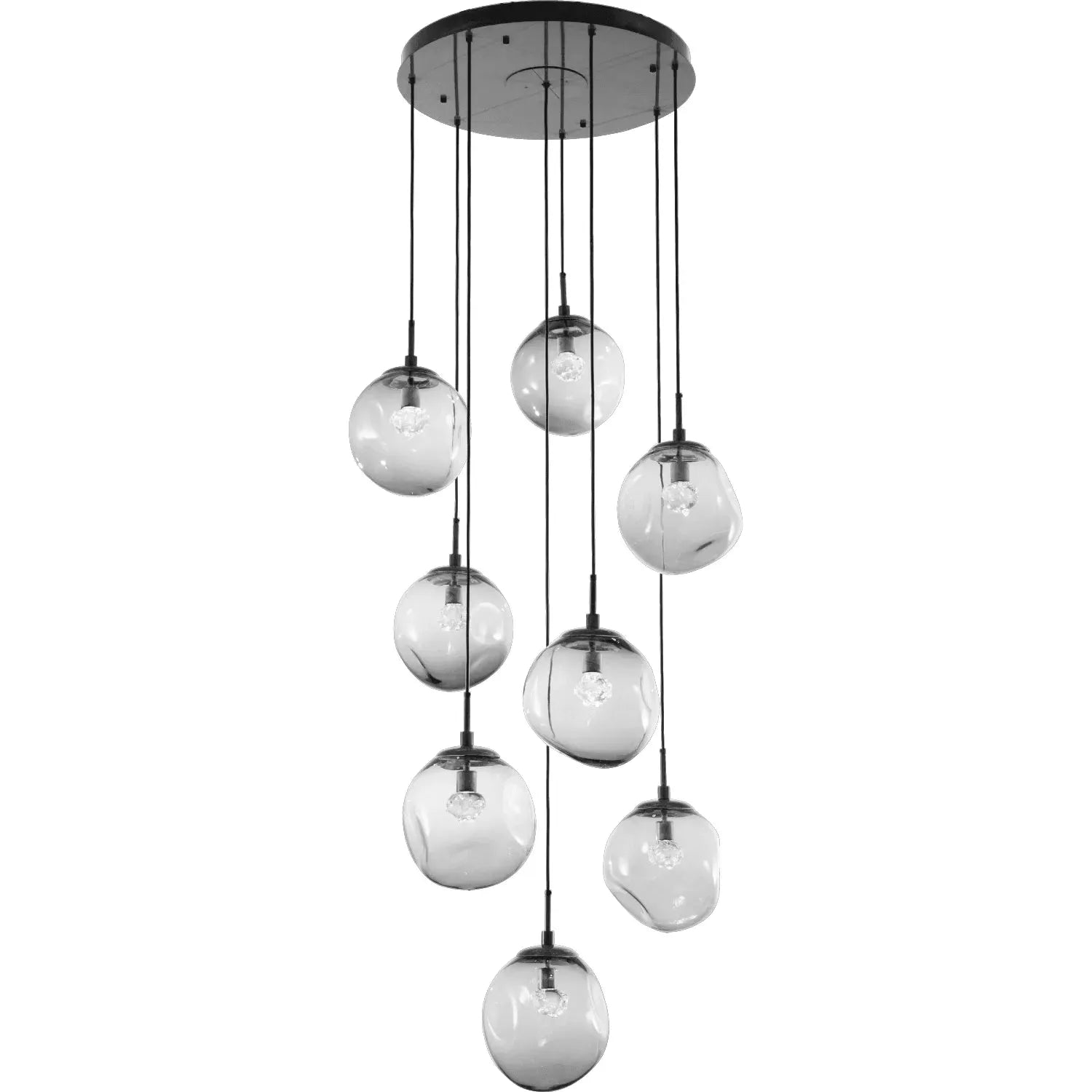 Hammerton Studio - Nebula Aster Round Multi-Port, 8-Light - CHB0066-08-MB-FS-C01-L1 | Montreal Lighting & Hardware