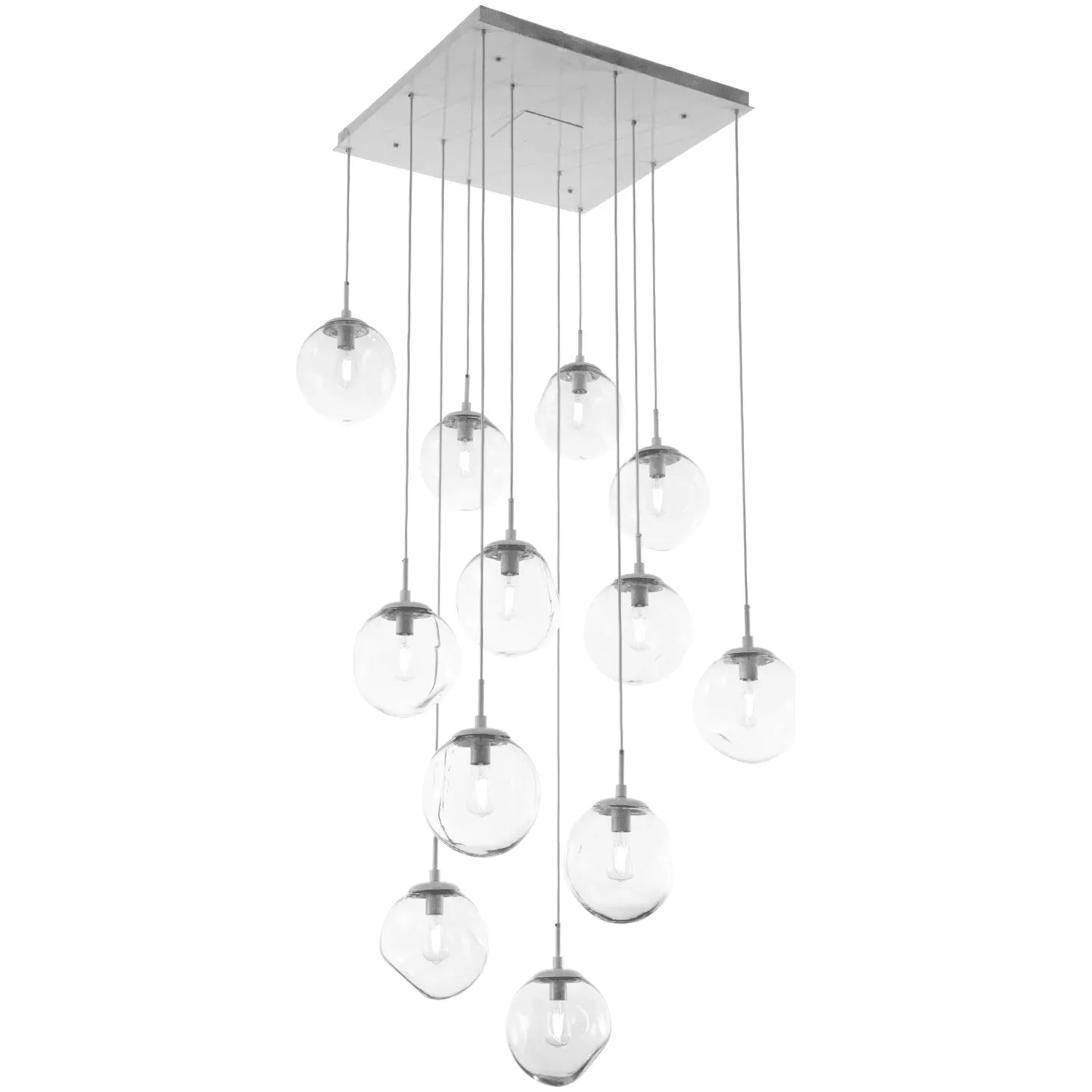 Hammerton Studio - Nebula Aster Square Multi-Port, 12-Light - CHB0062-12-BS-C-C01-E2 | Montreal Lighting & Hardware