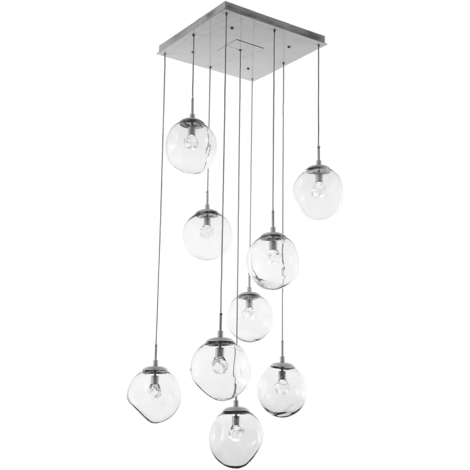 Hammerton Studio - Nebula Aster Square Multi-Port, 9-Light - CHB0066-09-BS-ZC-C01-L1 | Montreal Lighting & Hardware