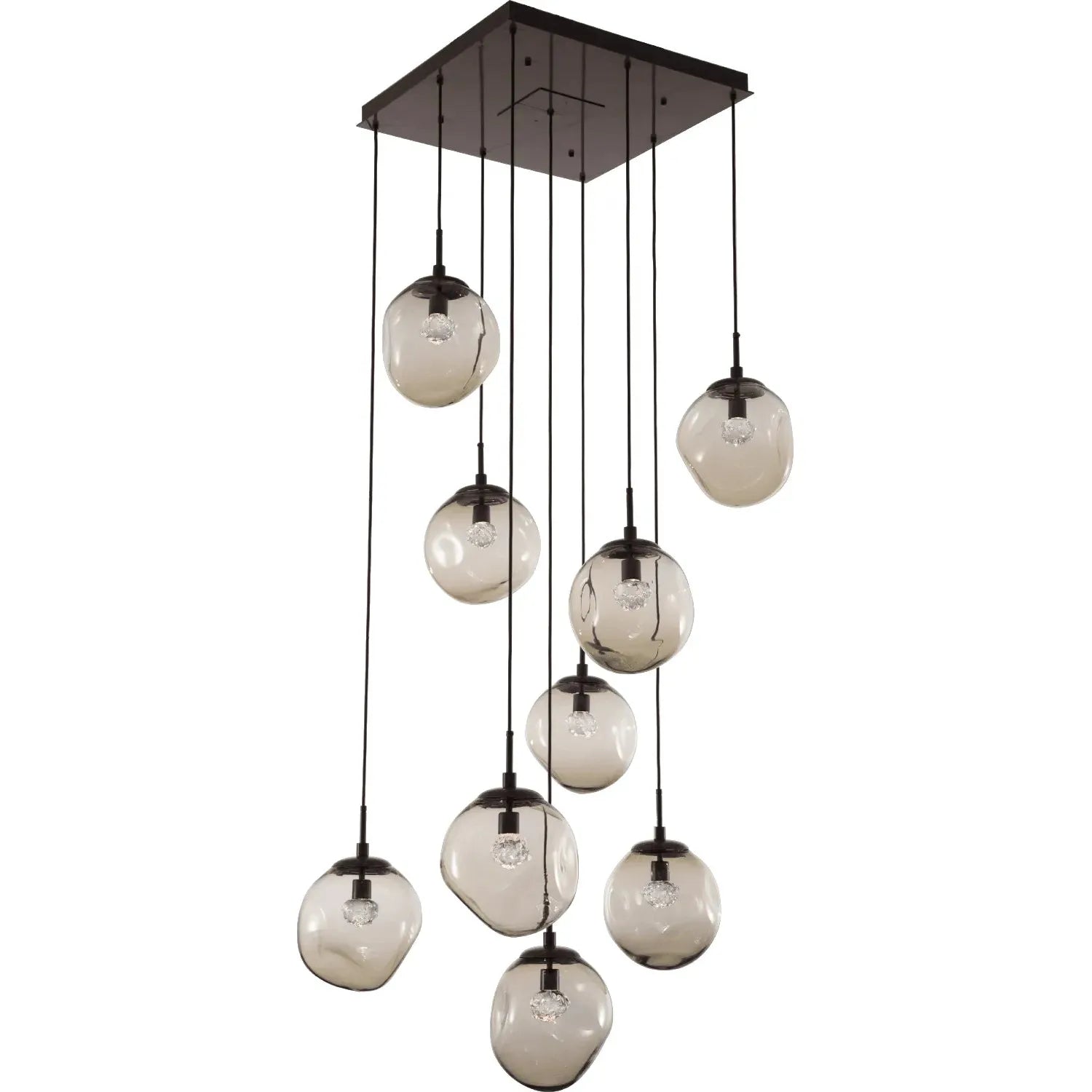 Hammerton Studio - Nebula Aster Square Multi-Port, 9-Light - CHB0066-09-FB-FB-C01-L1 | Montreal Lighting & Hardware