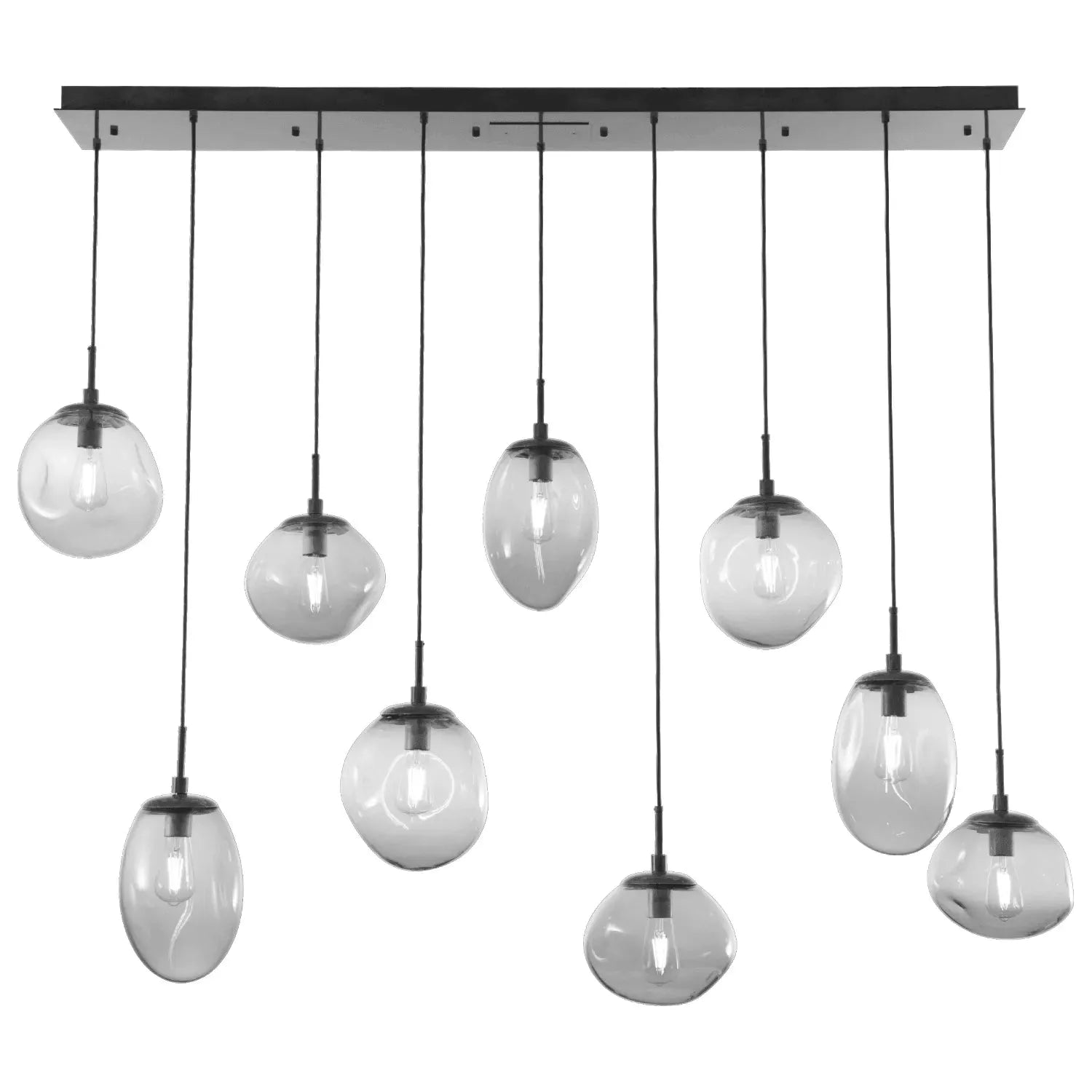 Hammerton Studio - Nebula Cosmos Linear Multi-Port, 9-Light - PLB0065-09-MB-S-C01-E2 | Montreal Lighting & Hardware