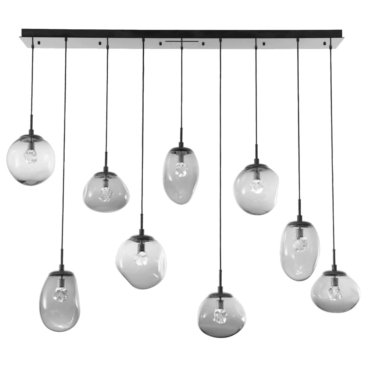Hammerton Studio - Nebula Cosmos Linear Multi-Port, 9-Light - PLB0069-09-MB-ZS-C01-L1 | Montreal Lighting & Hardware