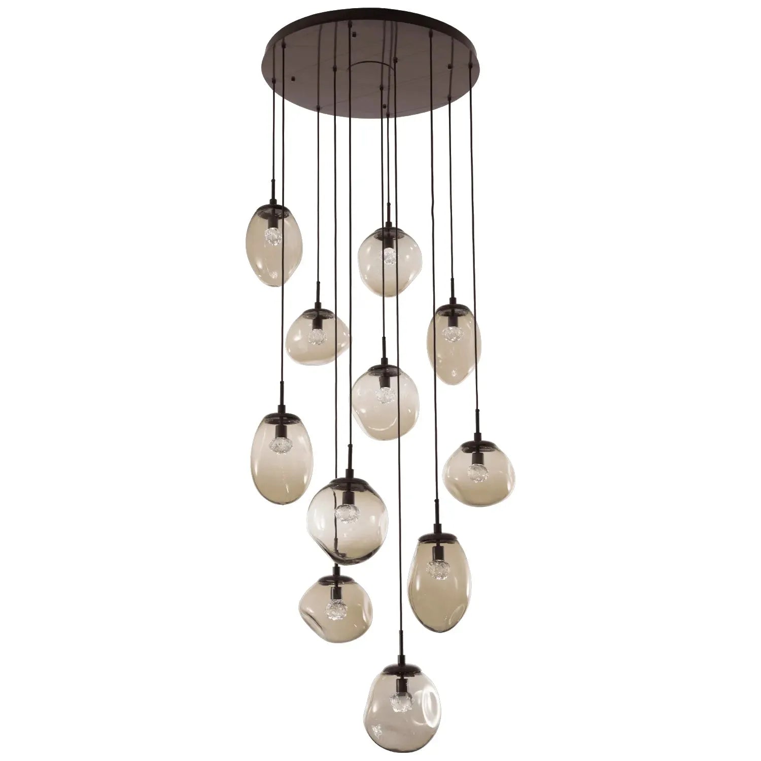 Hammerton Studio - Nebula Cosmos Round Multi-Port, 11-Light - CHB0069-11-FB-FB-C01-L1 | Montreal Lighting & Hardware