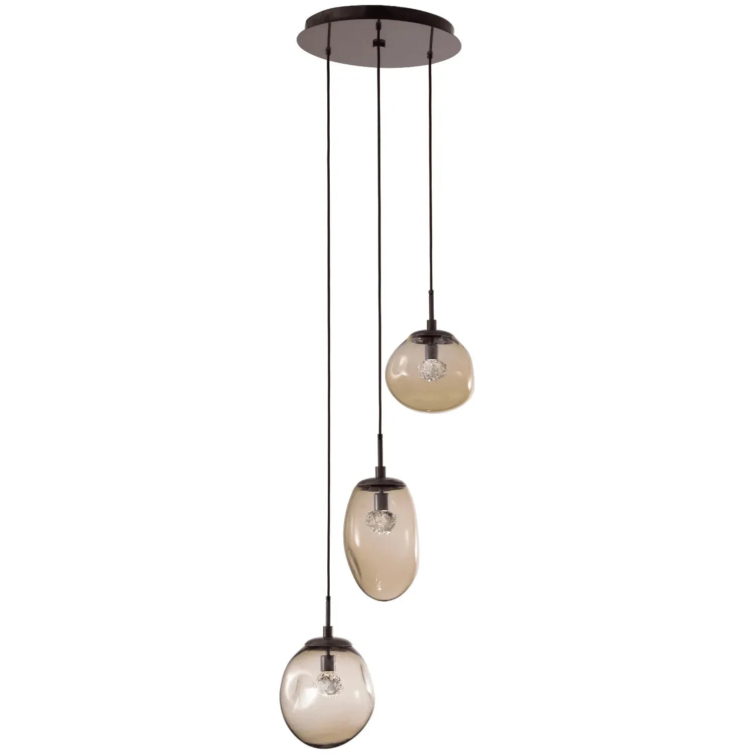 Hammerton Studio - Nebula Cosmos Round Multi-Port, 3-Light - CHB0069-03-FB-FB-C01-L1 | Montreal Lighting & Hardware