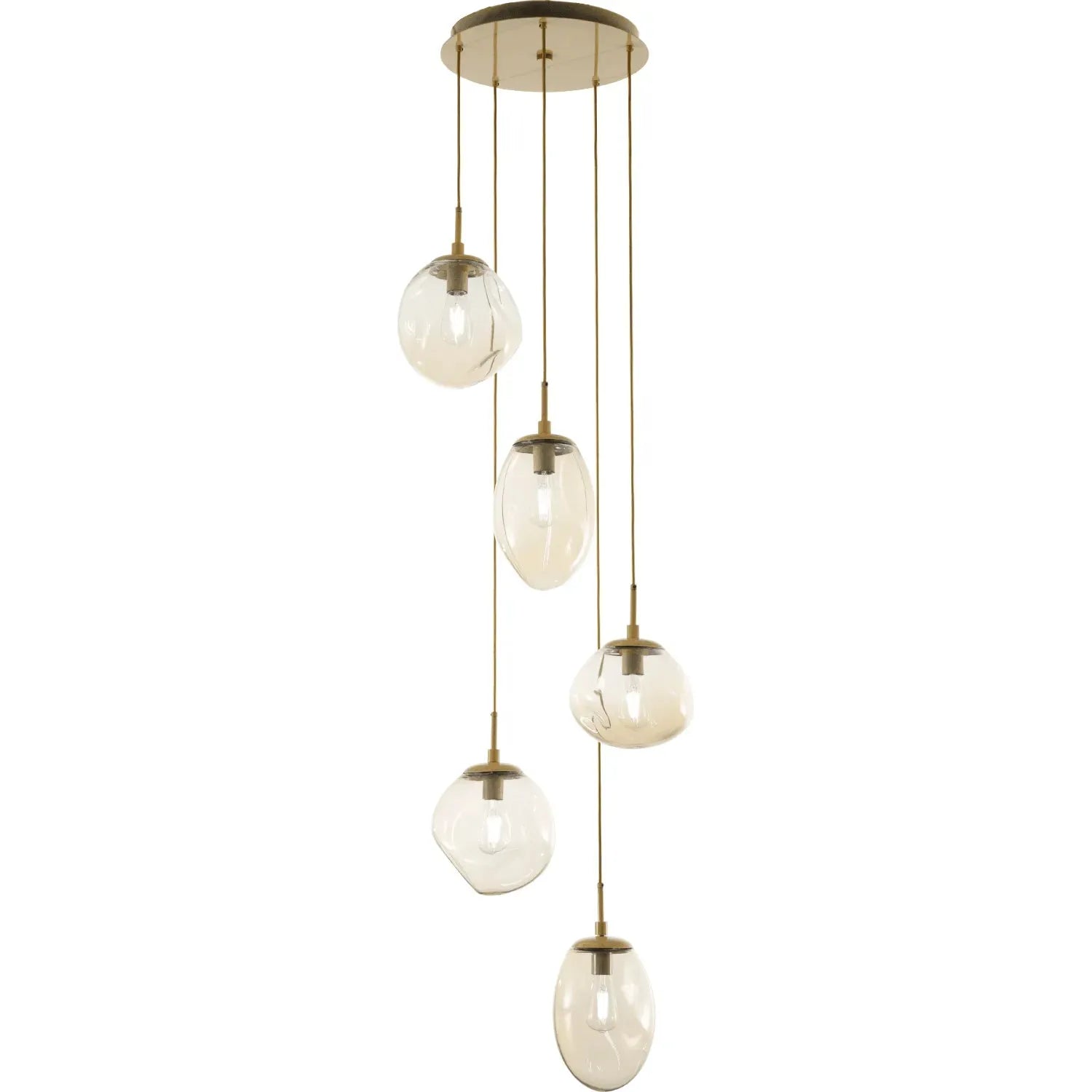 Hammerton Studio - Nebula Cosmos Round Multi-Port, 5-Light - CHB0065-05-GB-A-C01-E2 | Montreal Lighting & Hardware