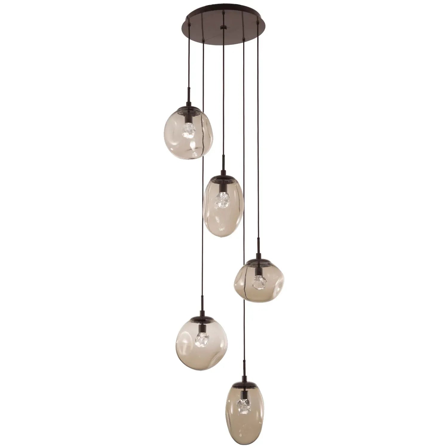 Hammerton Studio - Nebula Cosmos Round Multi-Port, 5-Light - CHB0069-05-FB-ZB-C01-L1 | Montreal Lighting & Hardware