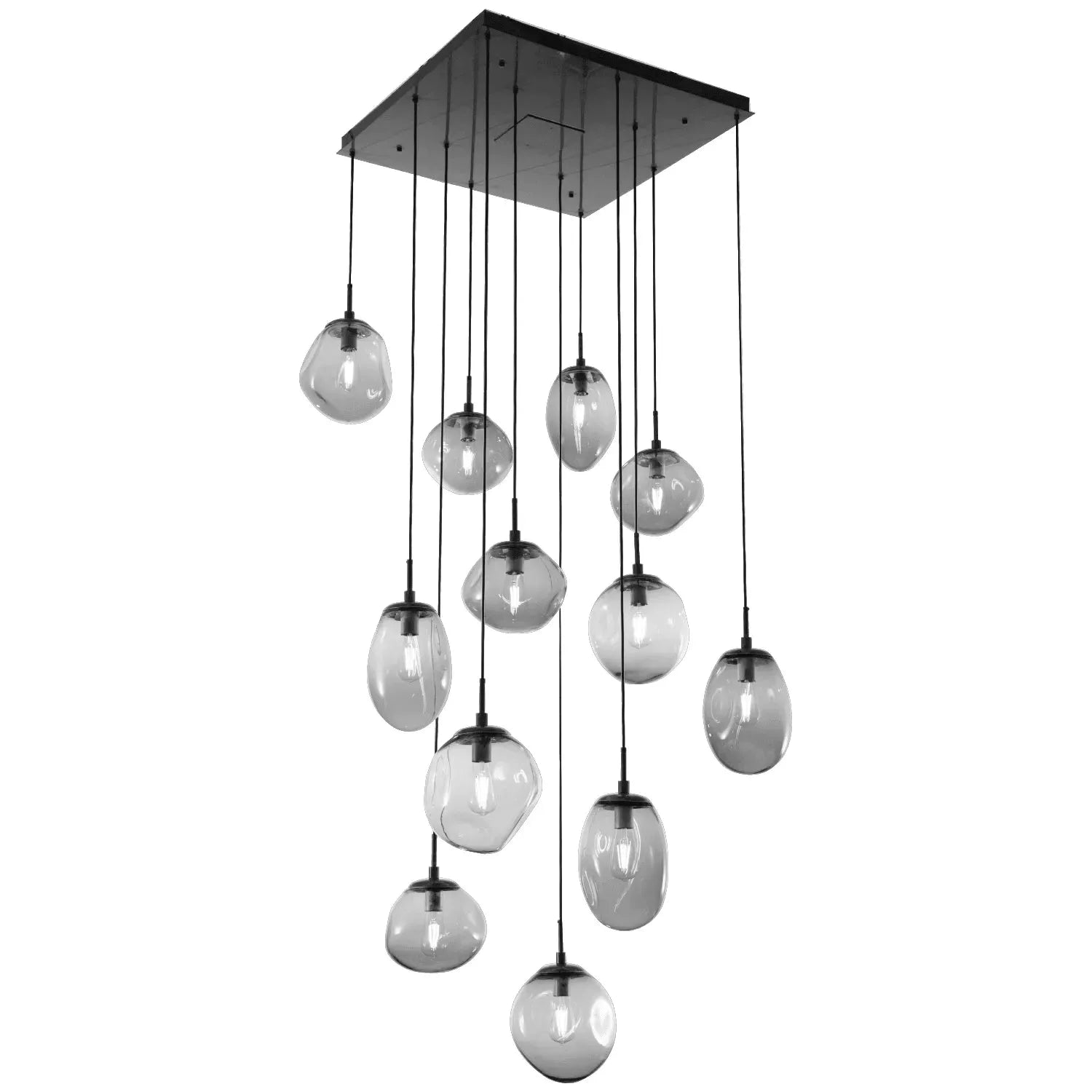 Hammerton Studio - Nebula Cosmos Square Multi-Port, 12-Light - CHB0065-12-MB-S-C01-E2 | Montreal Lighting & Hardware