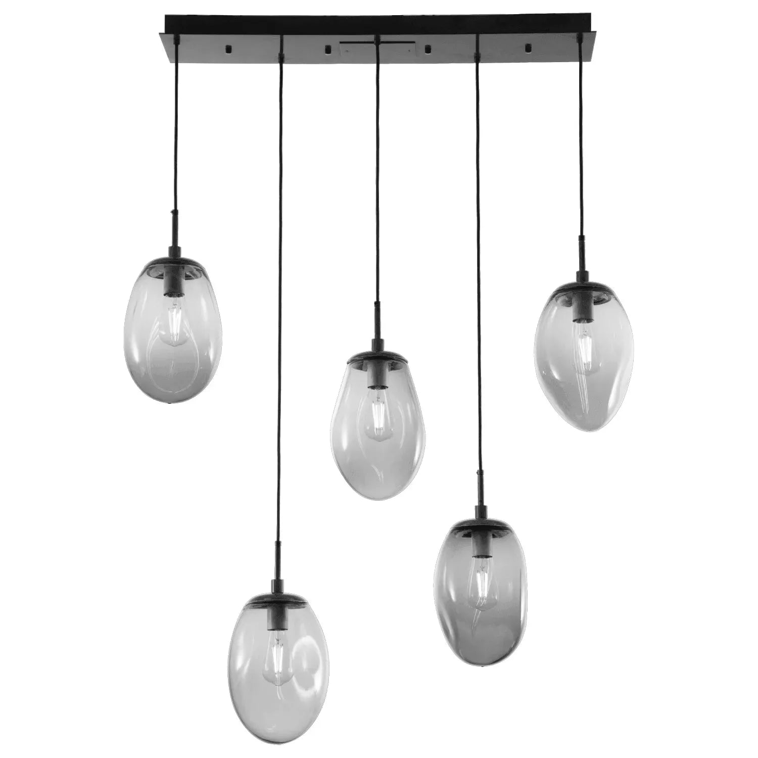 Hammerton Studio - Nebula Meteo Linear Multi-Port, 5-Light - PLB0063-05-MB-S-C01-E2 | Montreal Lighting & Hardware