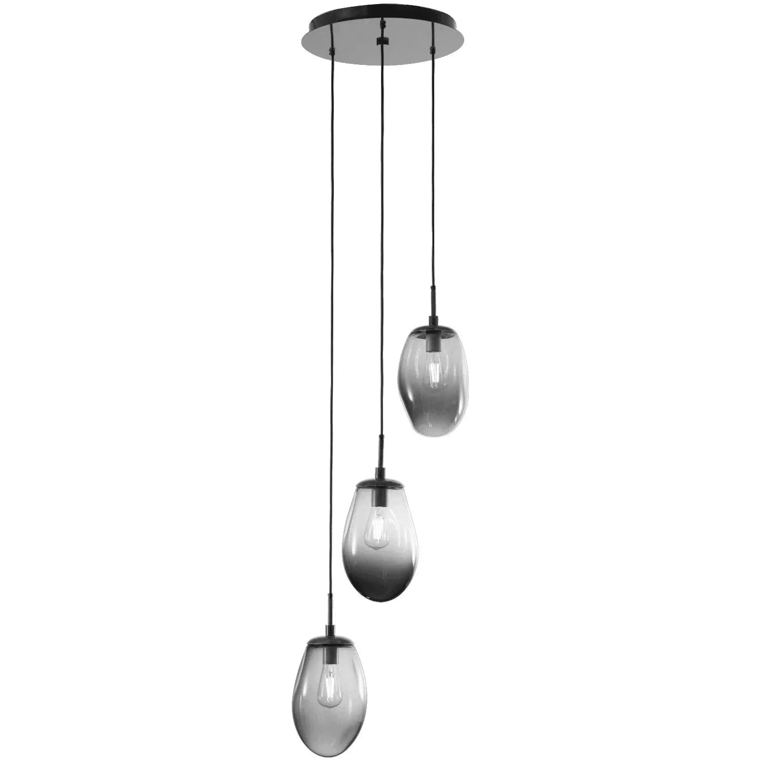 Hammerton Studio - Nebula Meteo Round Multi-Port, 3-Light - CHB0063-03-MB-S-C01-E2 | Montreal Lighting & Hardware