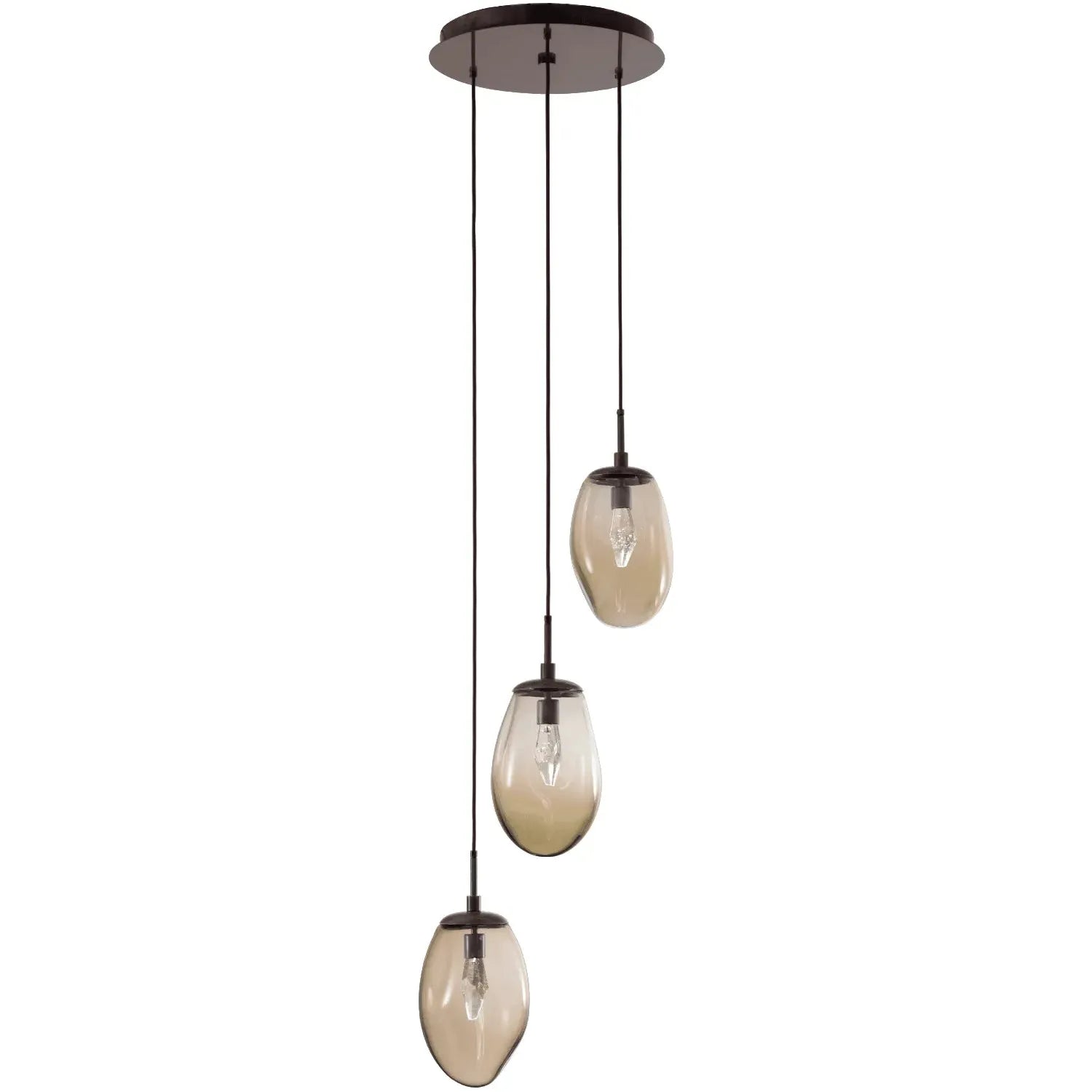 Hammerton Studio - Nebula Meteo Round Multi-Port, 3-Light - CHB0067-03-FB-GB-C01-L1 | Montreal Lighting & Hardware