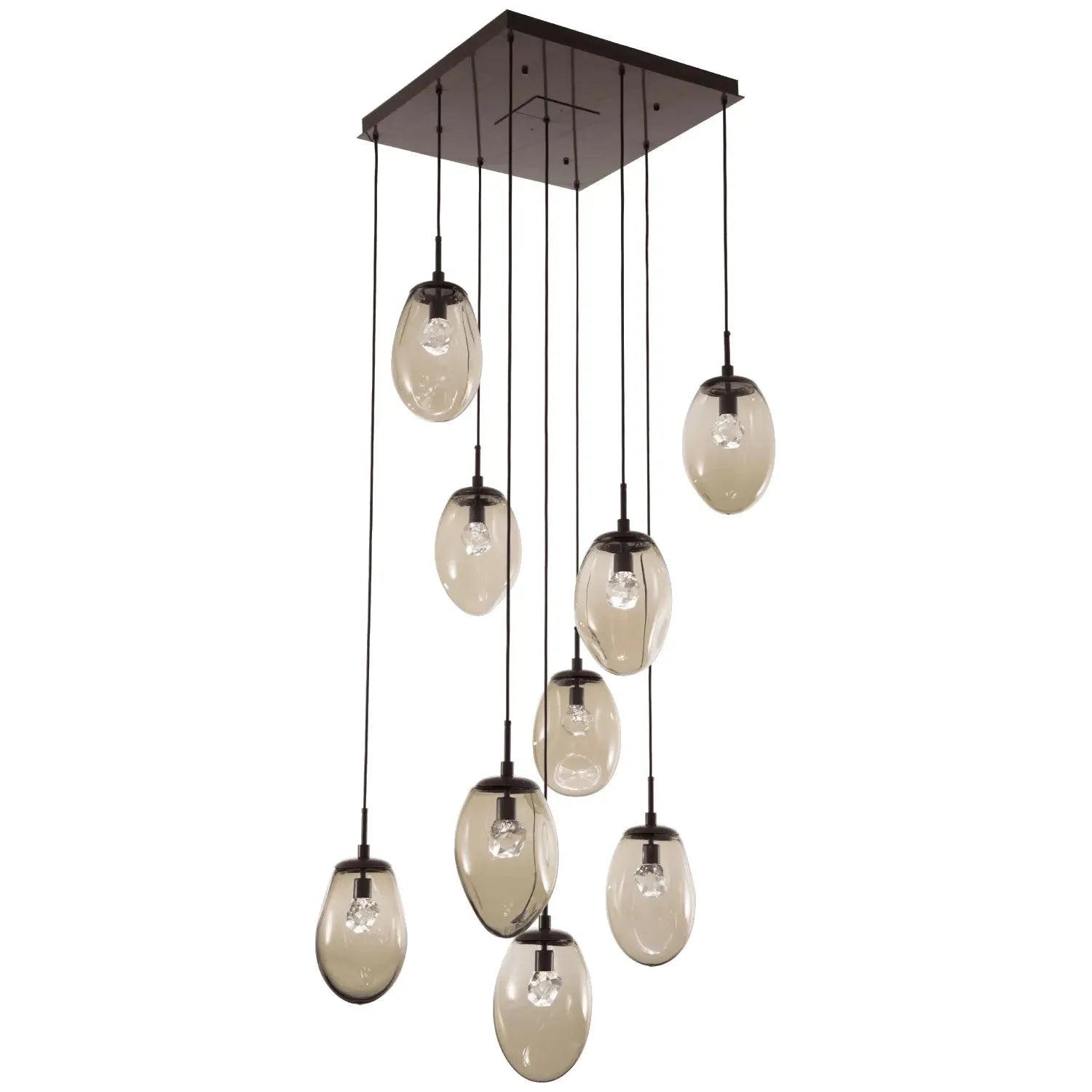 Hammerton Studio - Nebula Meteo Square Multi-Port, 9-Light - CHB0067-09-FB-ZB-C01-L1 | Montreal Lighting & Hardware