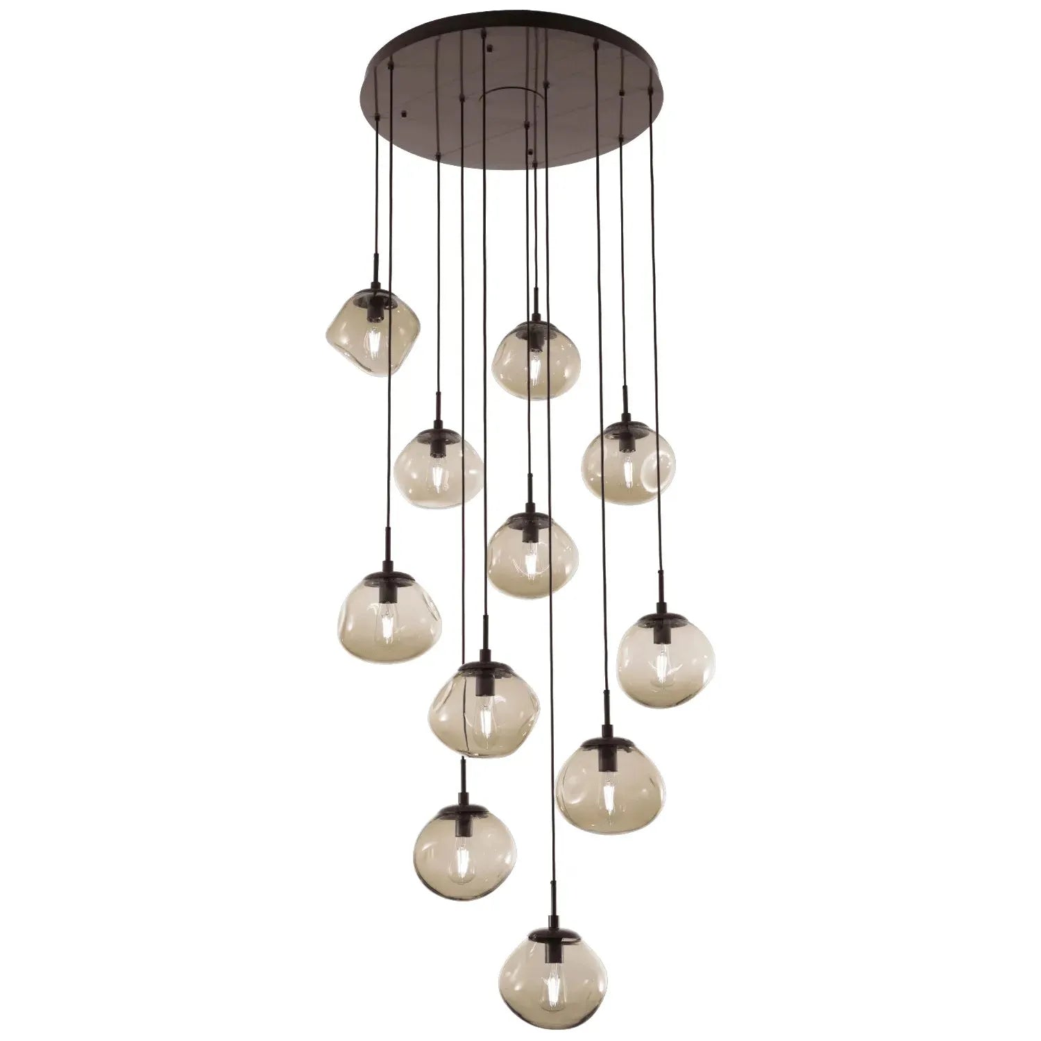 Hammerton Studio - Nebula Nova Round Multi-Port, 11-Light - CHB0064-11-BS-A-C01-E2 | Montreal Lighting & Hardware