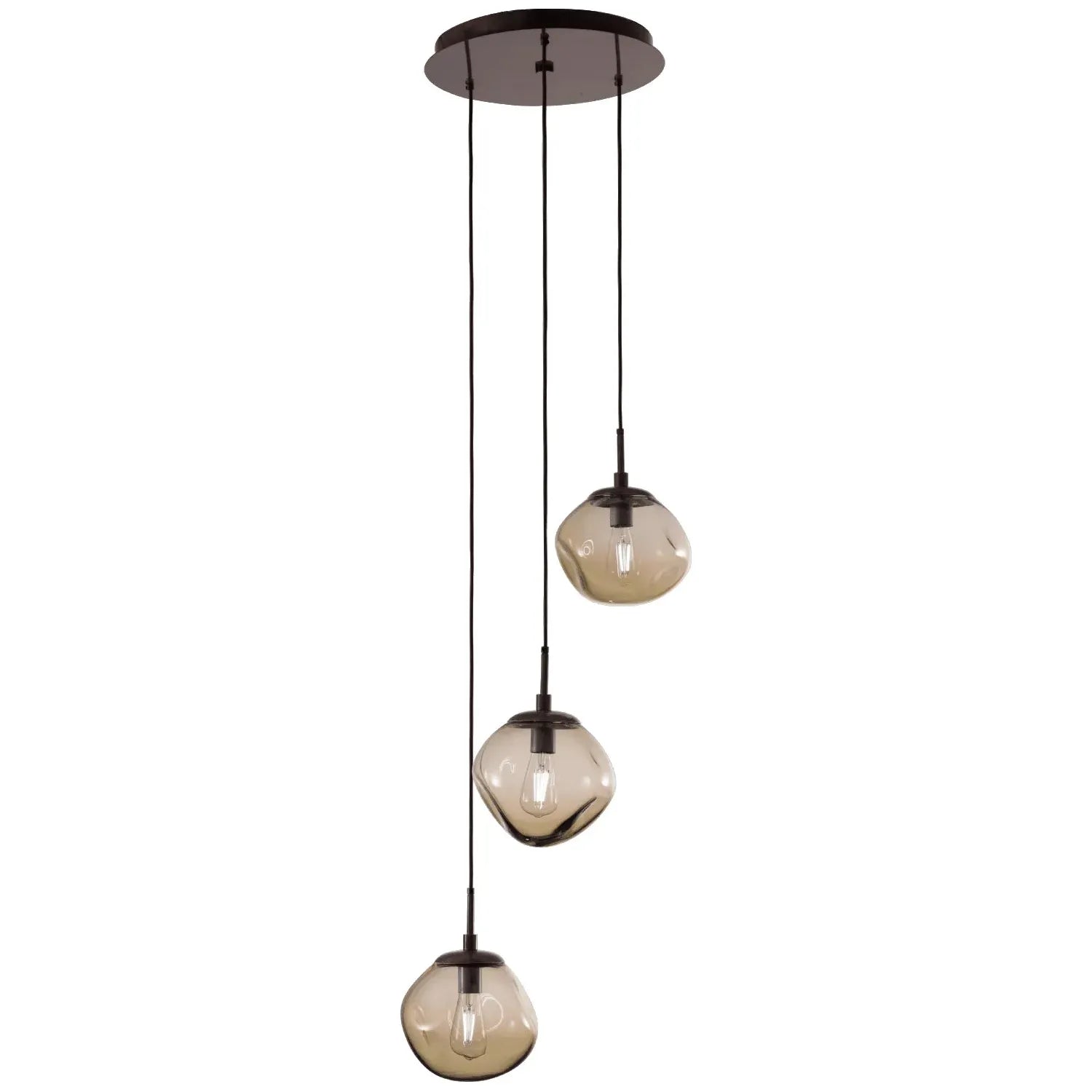 Hammerton Studio - Nebula Nova Round Multi-Port, 3-Light - CHB0064-03-BS-A-C01-E2 | Montreal Lighting & Hardware