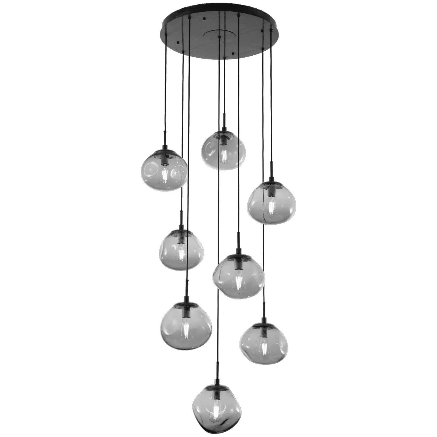 Hammerton Studio - Nebula Nova Round Multi-Port, 8-Light - CHB0064-08-MB-S-C01-E2 | Montreal Lighting & Hardware