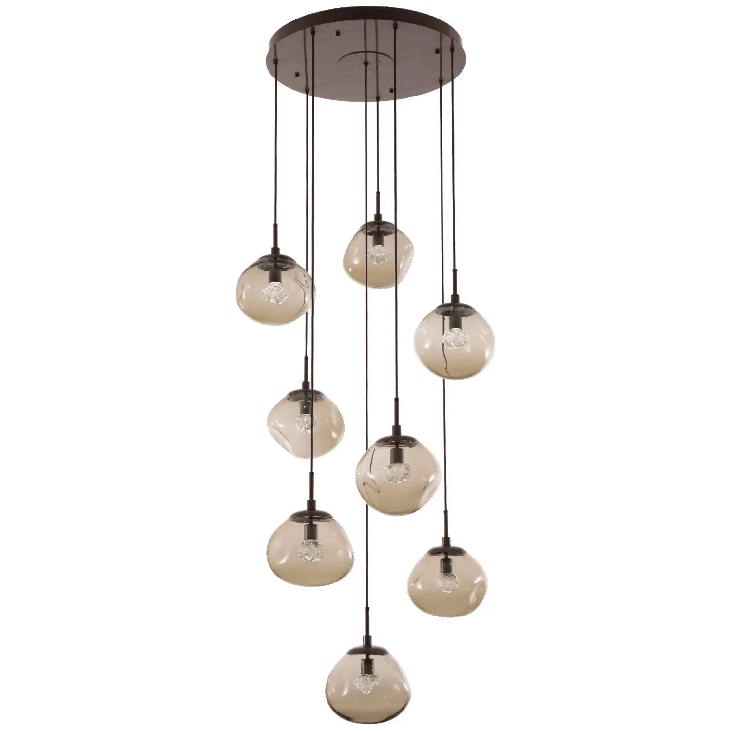 Hammerton Studio - Nebula Nova Round Multi-Port, 8-Light - CHB0068-08-FB-FB-C01-L1 | Montreal Lighting & Hardware