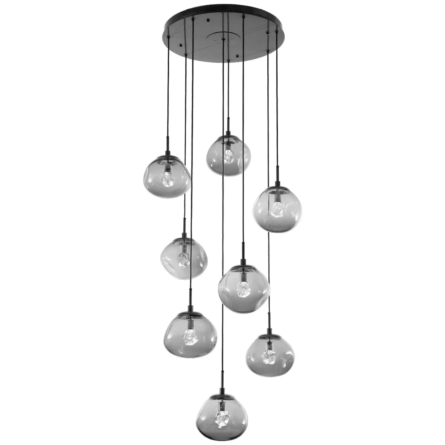Hammerton Studio - Nebula Nova Round Multi-Port, 8-Light - CHB0068-08-MB-ZS-C01-L1 | Montreal Lighting & Hardware