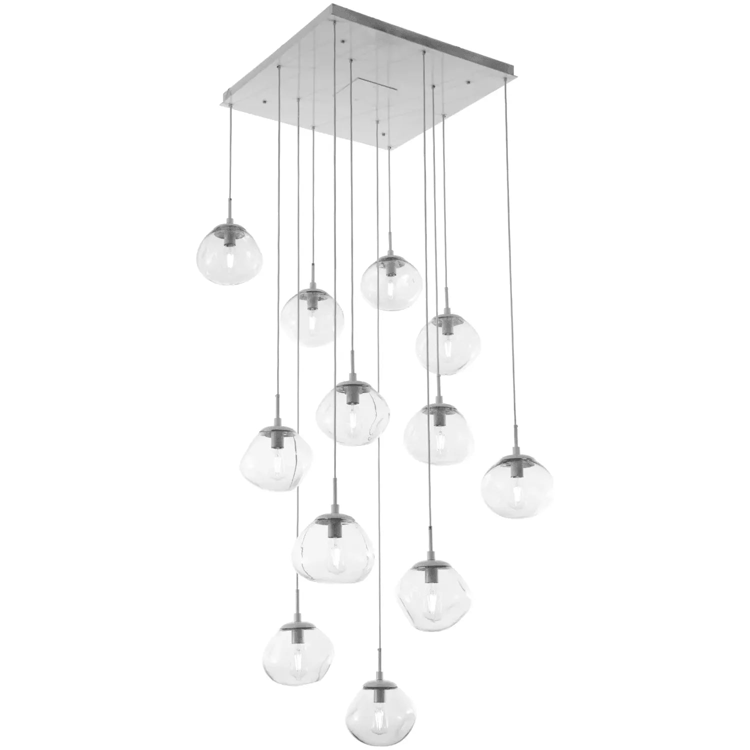 Hammerton Studio - Nebula Nova Square Multi-Port, 12-Light - CHB0064-12-BS-C-C01-E2 | Montreal Lighting & Hardware