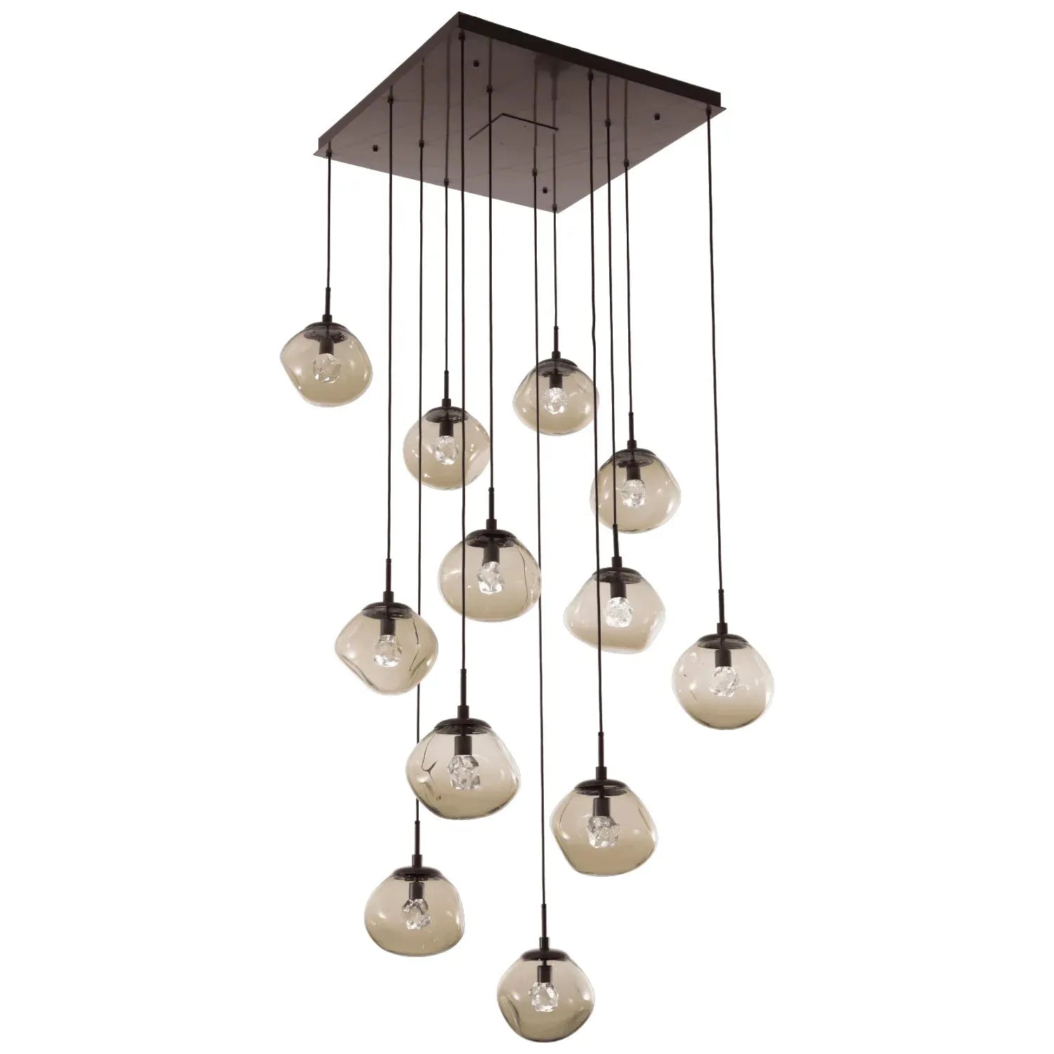 Hammerton Studio - Nebula Nova Square Multi-Port, 12-Light - CHB0068-12-FB-ZB-C01-L1 | Montreal Lighting & Hardware