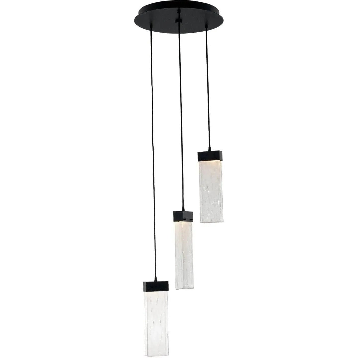 Hammerton Studio - Parallel Glass Round Multi-Port, 3-Light - CHB0042-03-MB-CG-C01-L1 | Montreal Lighting & Hardware