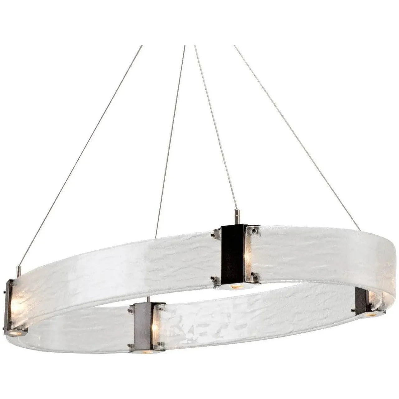 Hammerton Studio - Parallel Oval Chandelier, 44-Inch - PLB0042-44-GM-CG-CA1-L1 | Montreal Lighting & Hardware