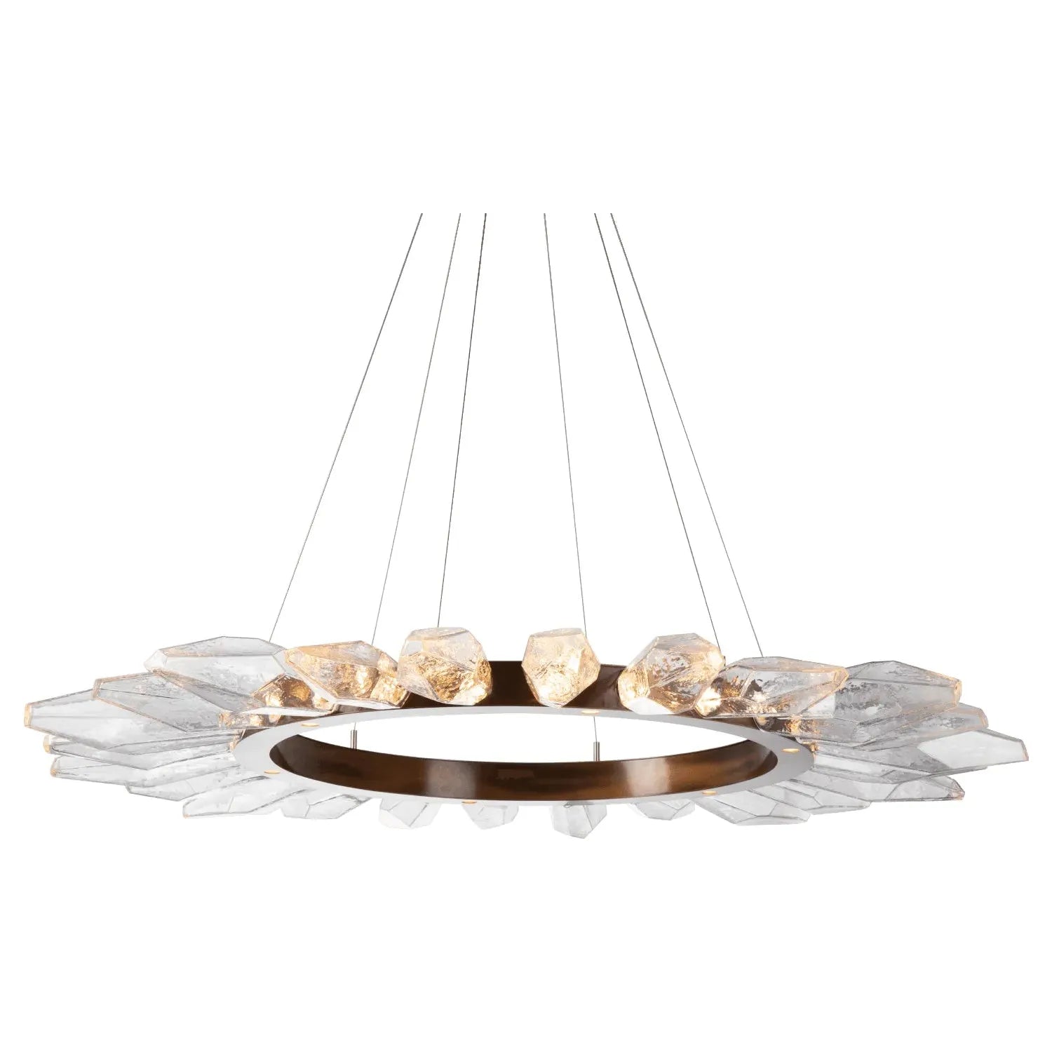 Hammerton Studio - Rock Crystal Radial Ring, 56-Inch - CHB0050-56-RB-CC-CA1-L1 | Montreal Lighting & Hardware