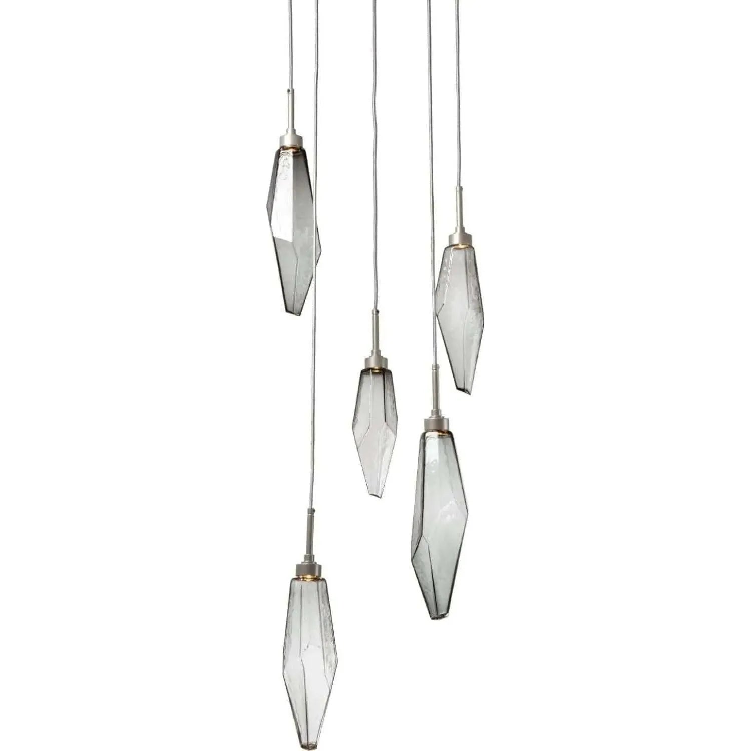 Hammerton Studio - Rock Crystal Round Multi-Port, 5-Light - CHB0050-05-BS-CS-C01-L1 | Montreal Lighting & Hardware