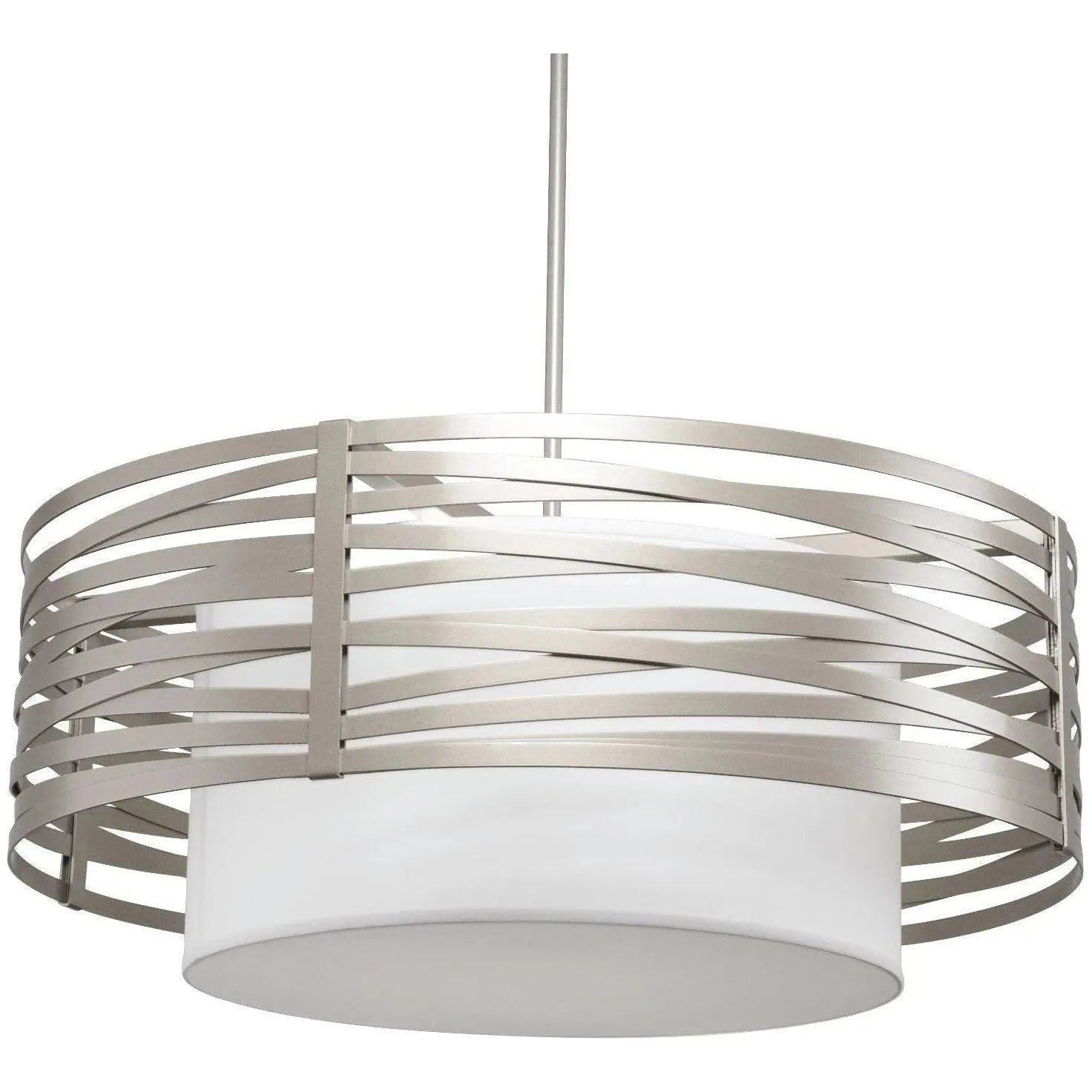 Hammerton Studio - Tempest Drum with Linen Shade, 36-Inch - CHB0013-36-BS-SH-001-E2 | Montreal Lighting & Hardware