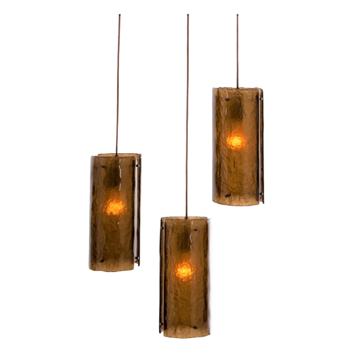 Hammerton Studio - Textured Glass Round Multi-Port, 3-Light - CHB0044-03-FB-BG-C01-E2 | Montreal Lighting & Hardware