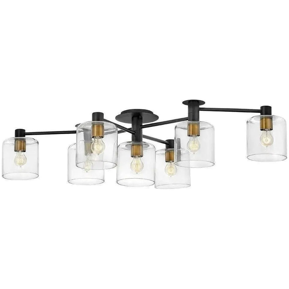 Hinkley Lighting - Axel 58-Inch Semi-Flush Mount - 4513BK | Montreal Lighting & Hardware