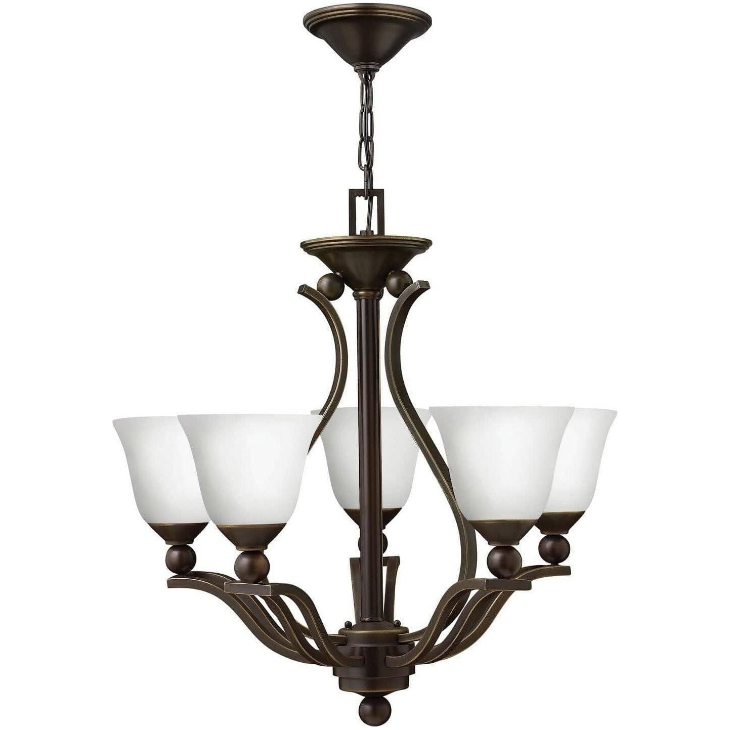 Hinkley Lighting - Bolla Five Light Foyer Pendant - 4655OB-OPAL | Montreal Lighting & Hardware