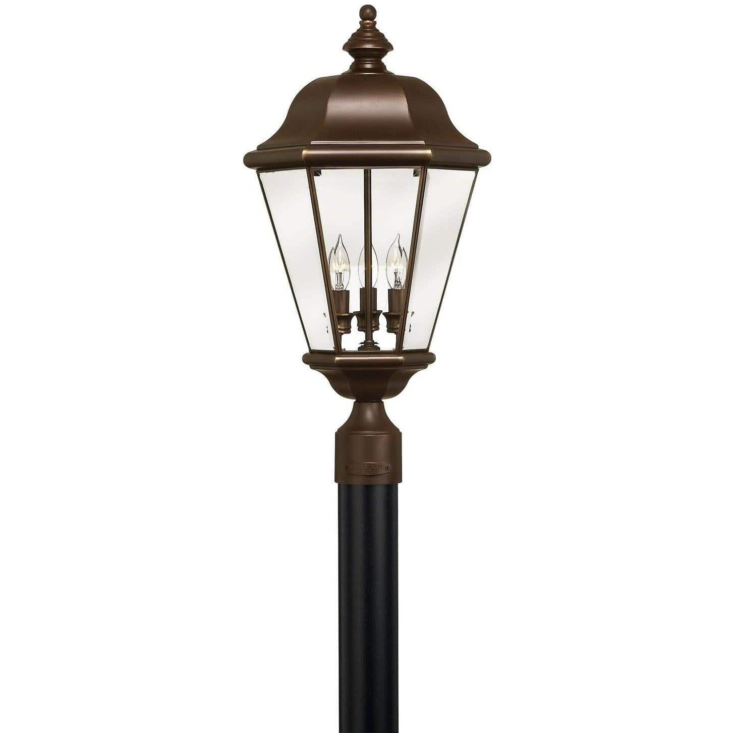 Hinkley Edgewater Black Three-Light LED Outdoor Post Mount 1671BK