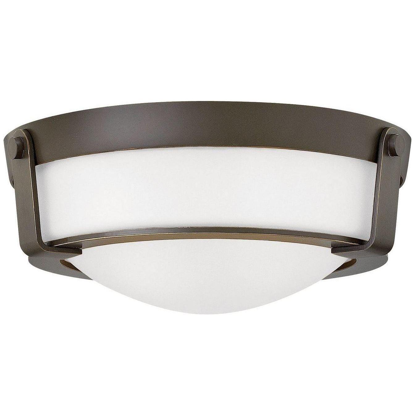 Hinkley Lighting - Hathaway 13-Inch Flush Mount - 3223OB-WH | Montreal Lighting & Hardware