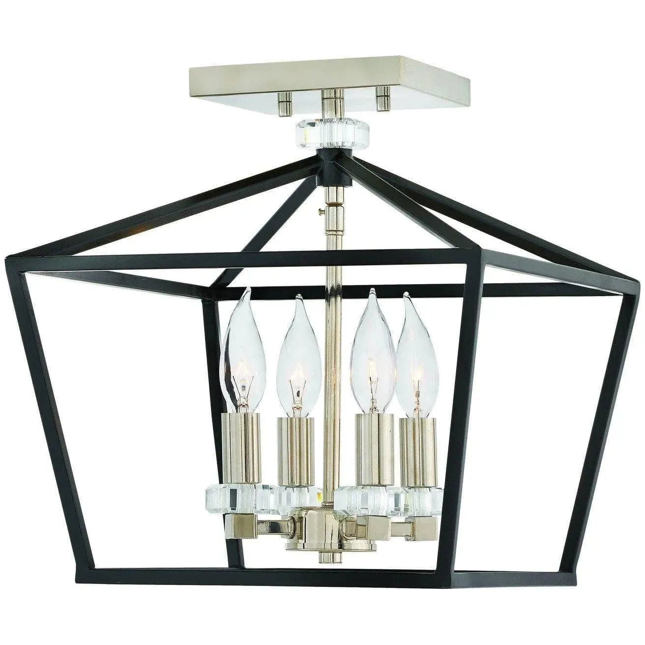 Hinkley Lighting - Stinson 13-Inch Semi-Flush Mount - 3533BK | Montreal Lighting & Hardware