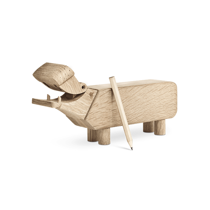 Kay Bojesen 39202 Hippo Wooden Figurine in Oak