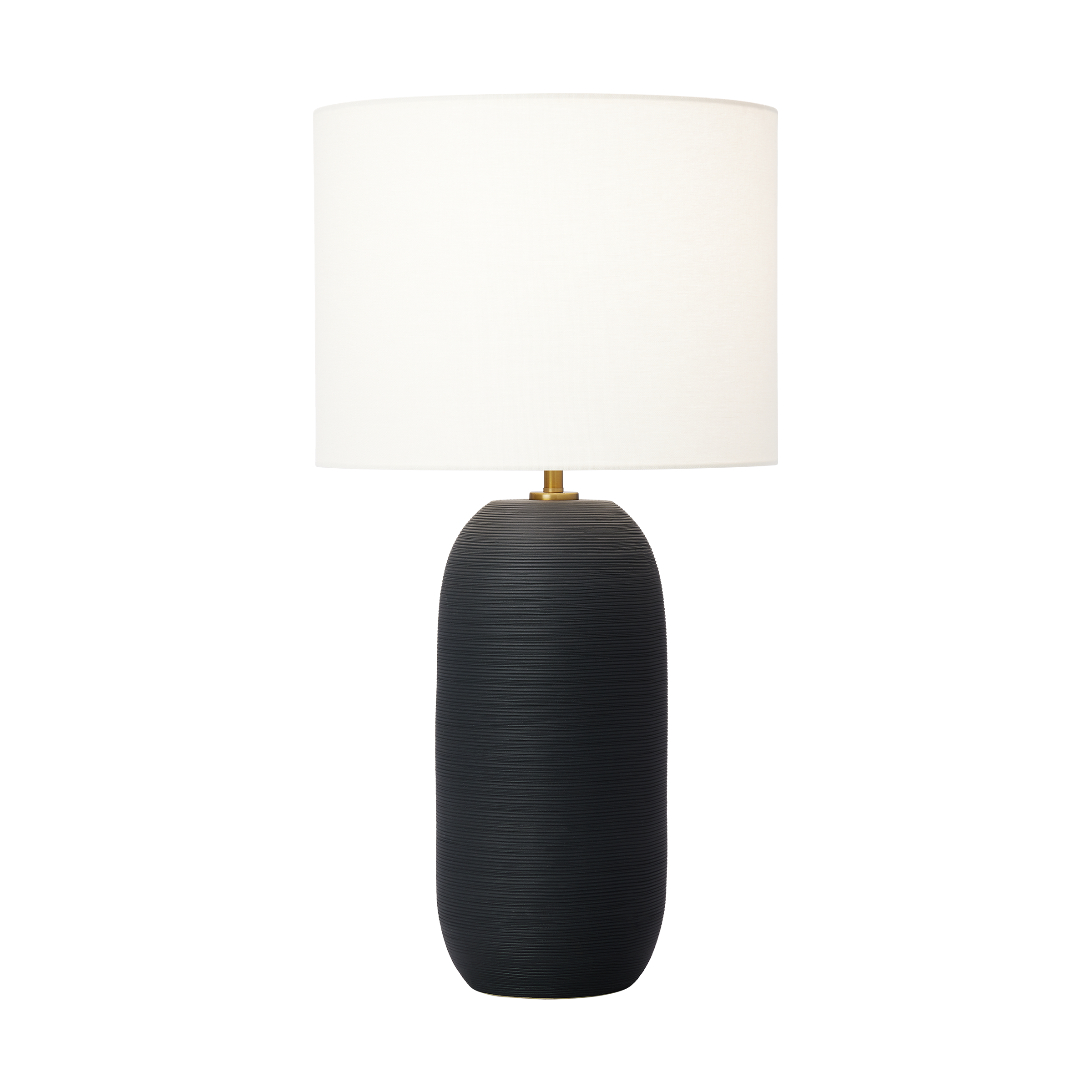 Visual Comfort Studio Collection HT1061RBC1 Fanny Slim Table Lamp in Rough Black Ceramic
