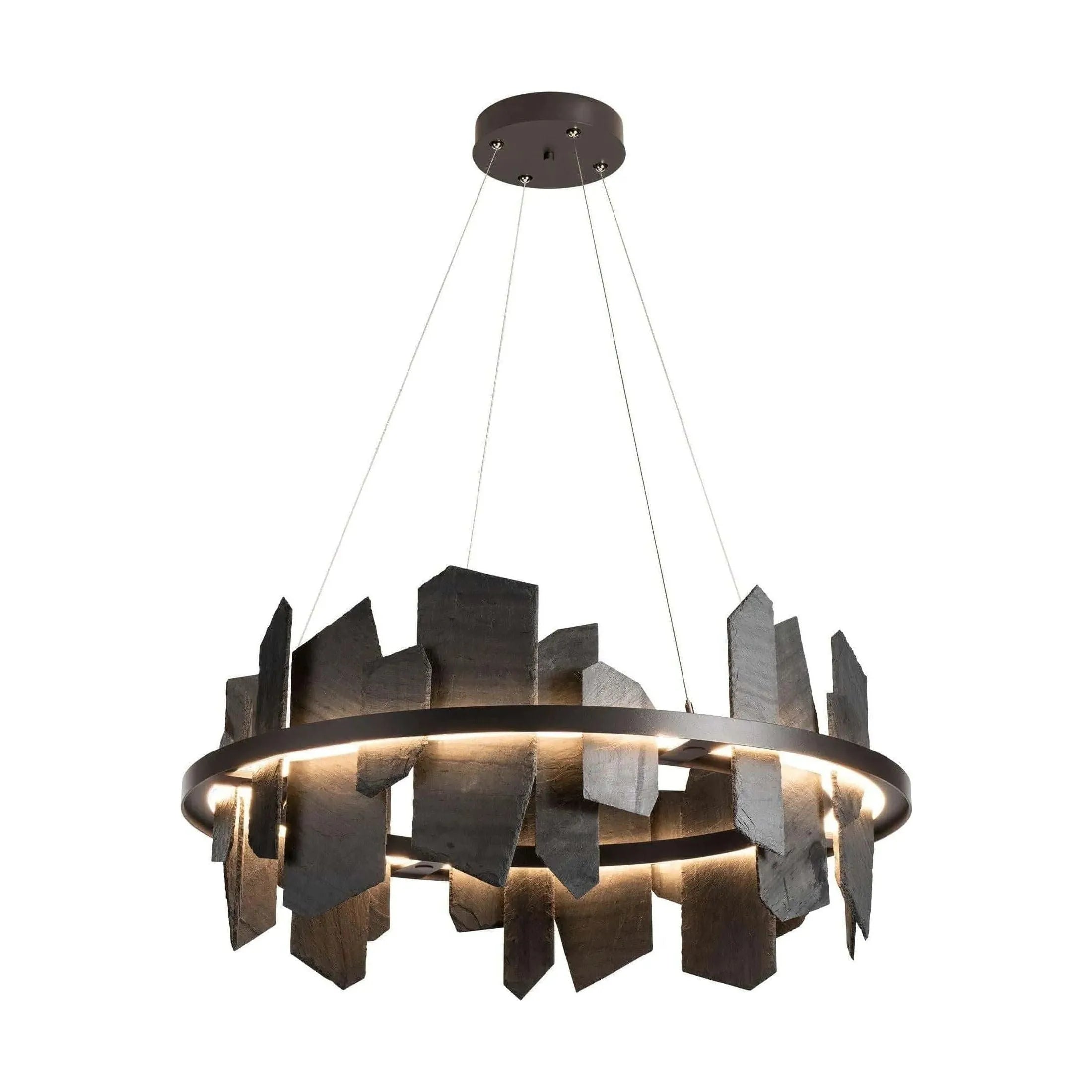 Hubbardton Forge - Ardesia Circular LED Pendant - 139665-LED-STND-07-SL | Montreal Lighting & Hardware