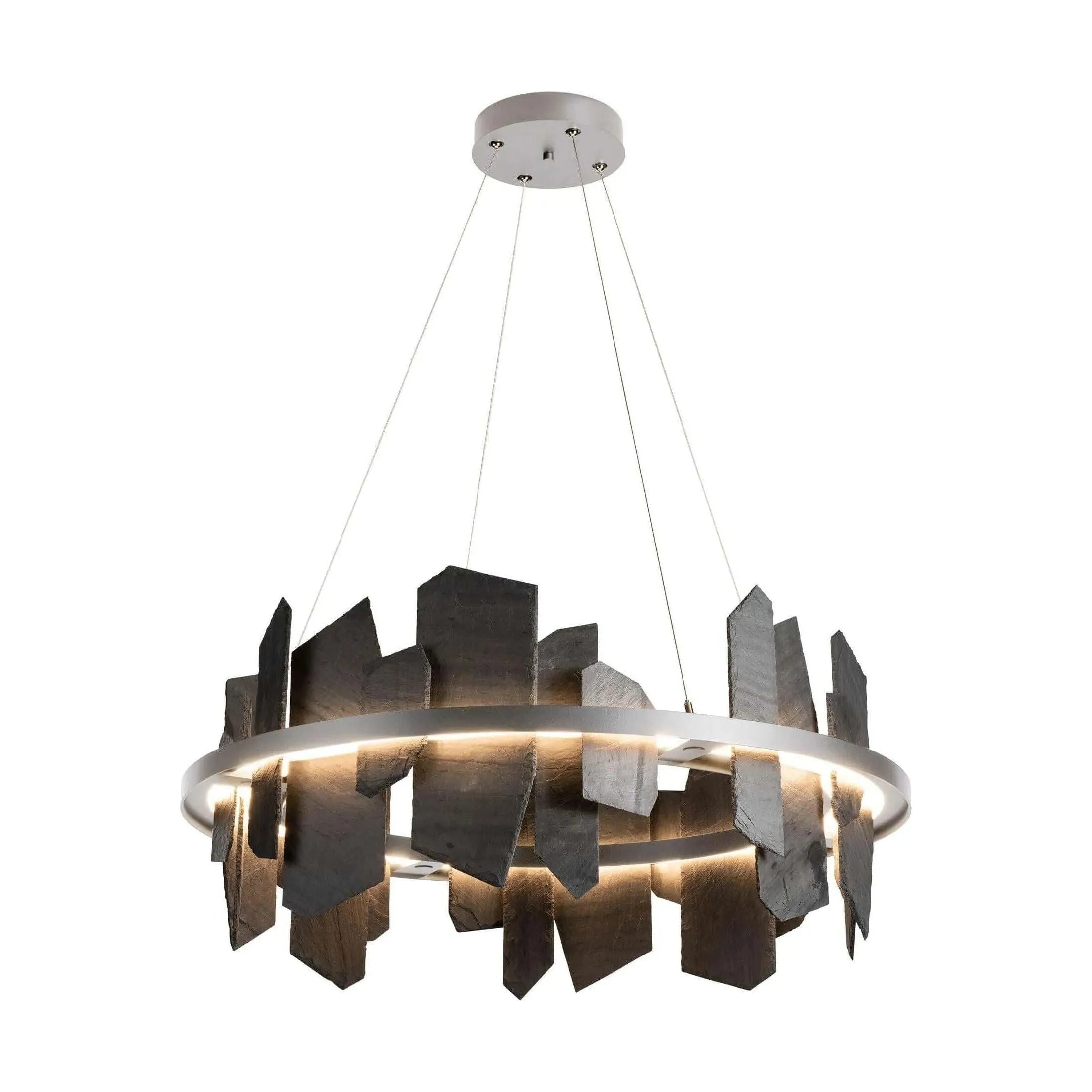 Hubbardton Forge - Ardesia Circular LED Pendant - 139665-LED-STND-82-SL | Montreal Lighting & Hardware