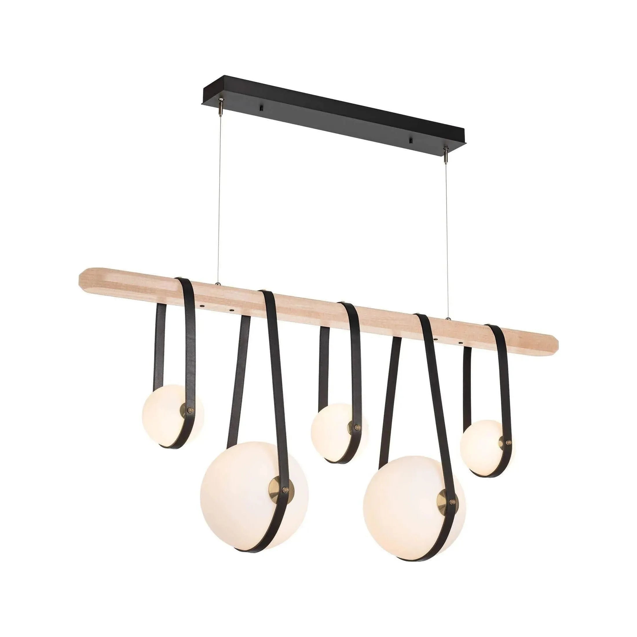 Hubbardton Forge - Derby Linear 5-Light LED Pendant - 131046-LED-STND-10-24-LK-WD-GG0701 | Montreal Lighting & Hardware
