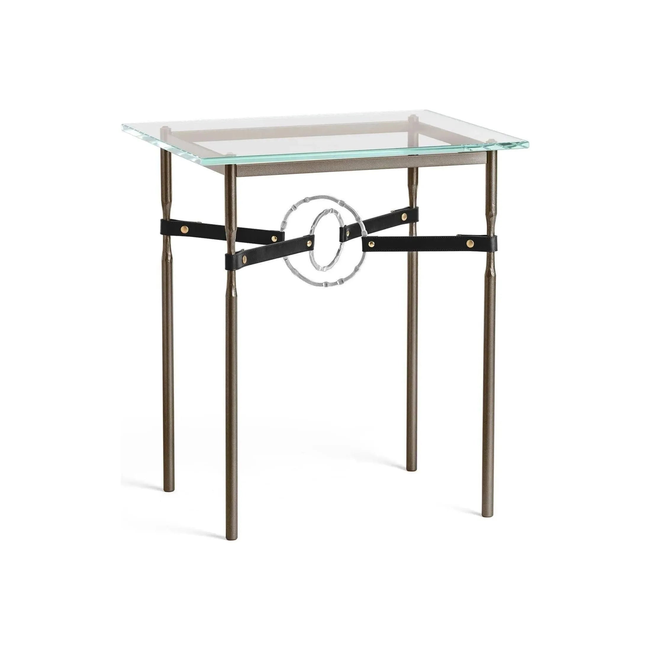 Hubbardton Forge - Equus Black Leather Side Table - 750116-05-85-LK-VA0717 | Montreal Lighting & Hardware