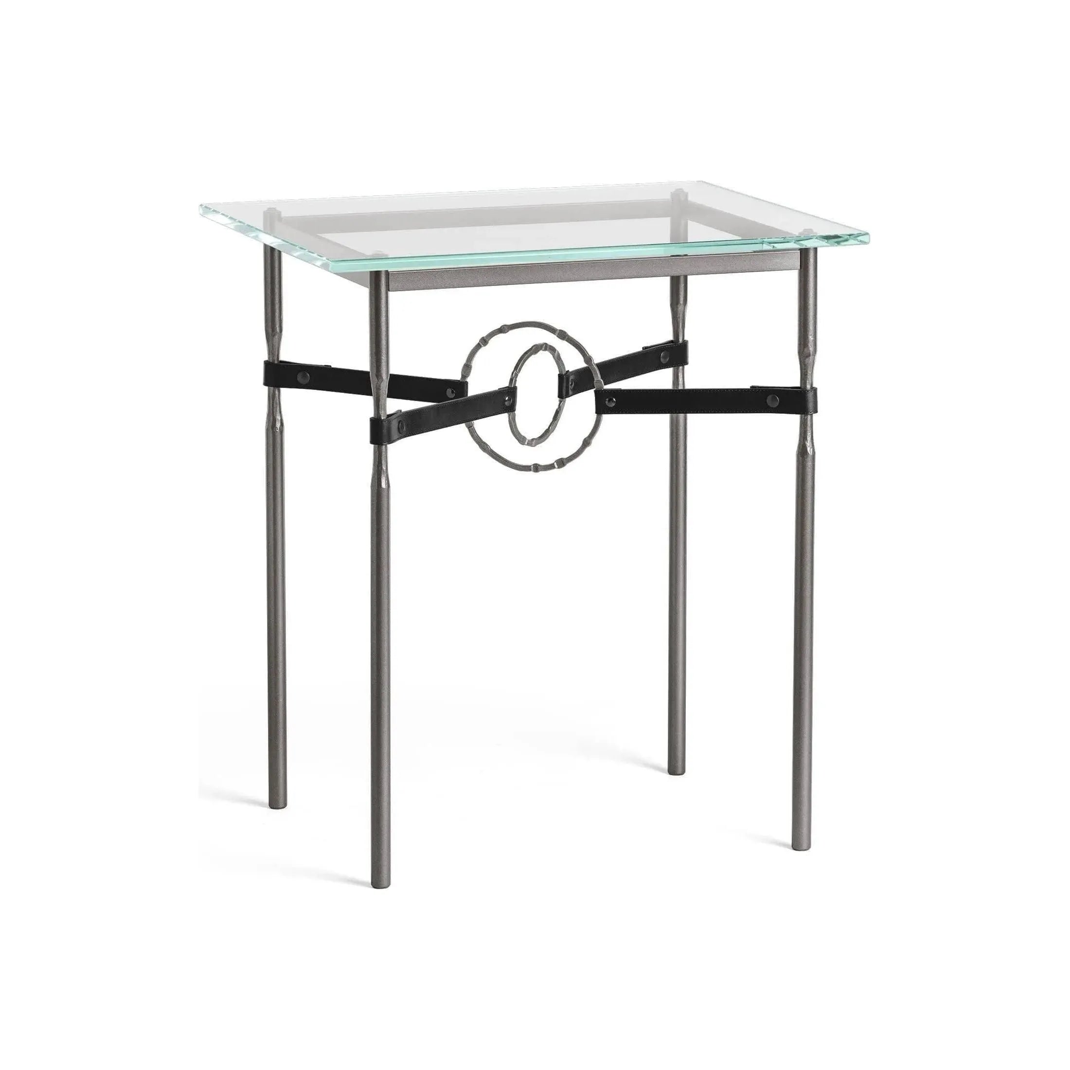 Hubbardton Forge - Equus Black Leather Side Table - 750116-07-07-LK-VA0717 | Montreal Lighting & Hardware