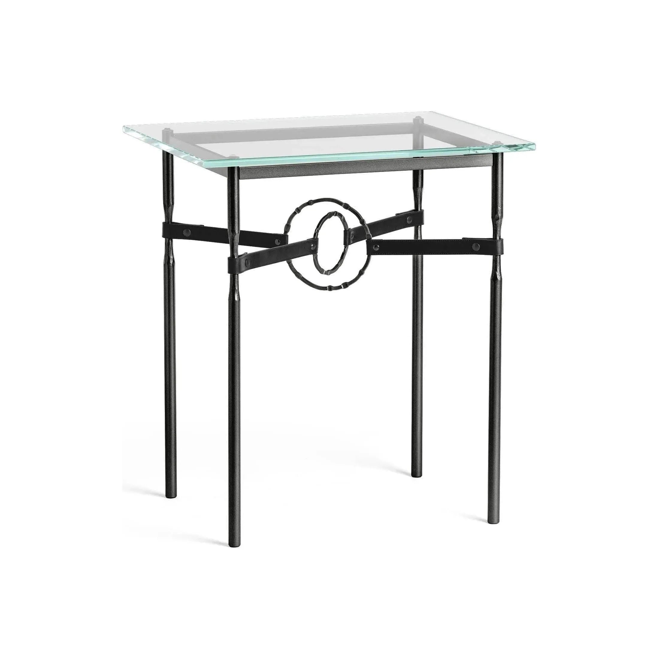 Hubbardton Forge - Equus Black Leather Side Table - 750116-10-10-LK-VA0717 | Montreal Lighting & Hardware