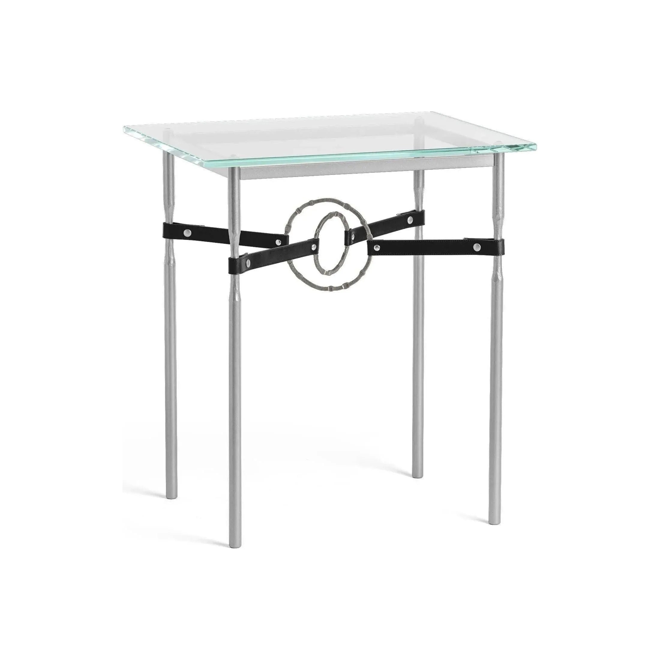 Hubbardton Forge - Equus Black Leather Side Table - 750116-82-20-LK-VA0717 | Montreal Lighting & Hardware