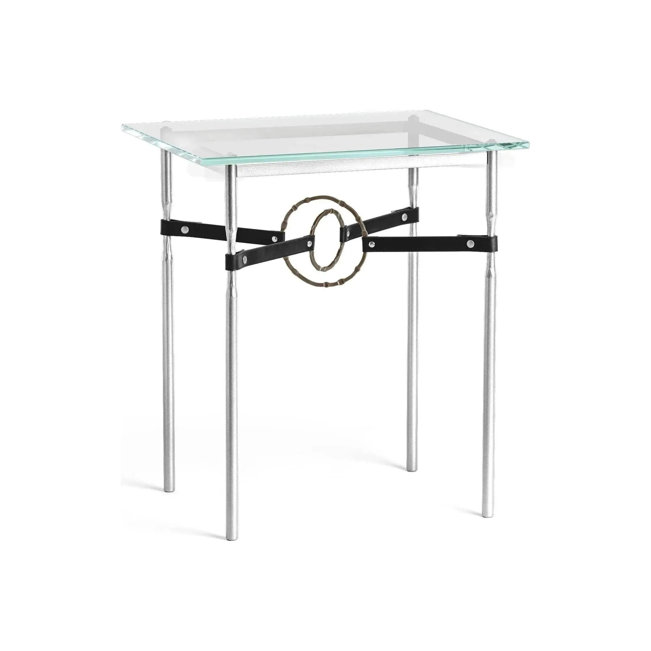 Hubbardton Forge - Equus Black Leather Side Table - 750116-85-05-LK-VA0717 | Montreal Lighting & Hardware