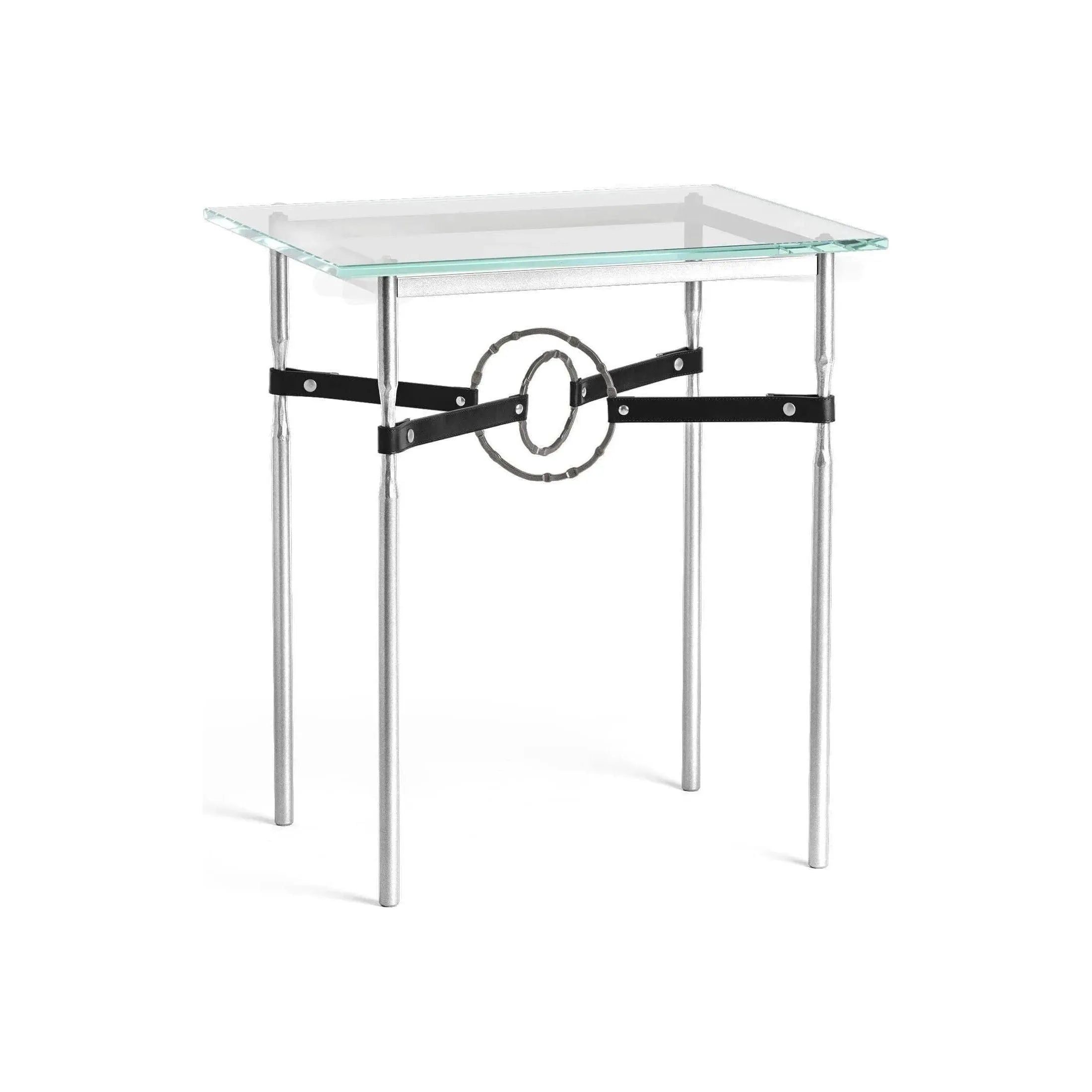 Hubbardton Forge - Equus Black Leather Side Table - 750116-85-07-LK-VA0717 | Montreal Lighting & Hardware