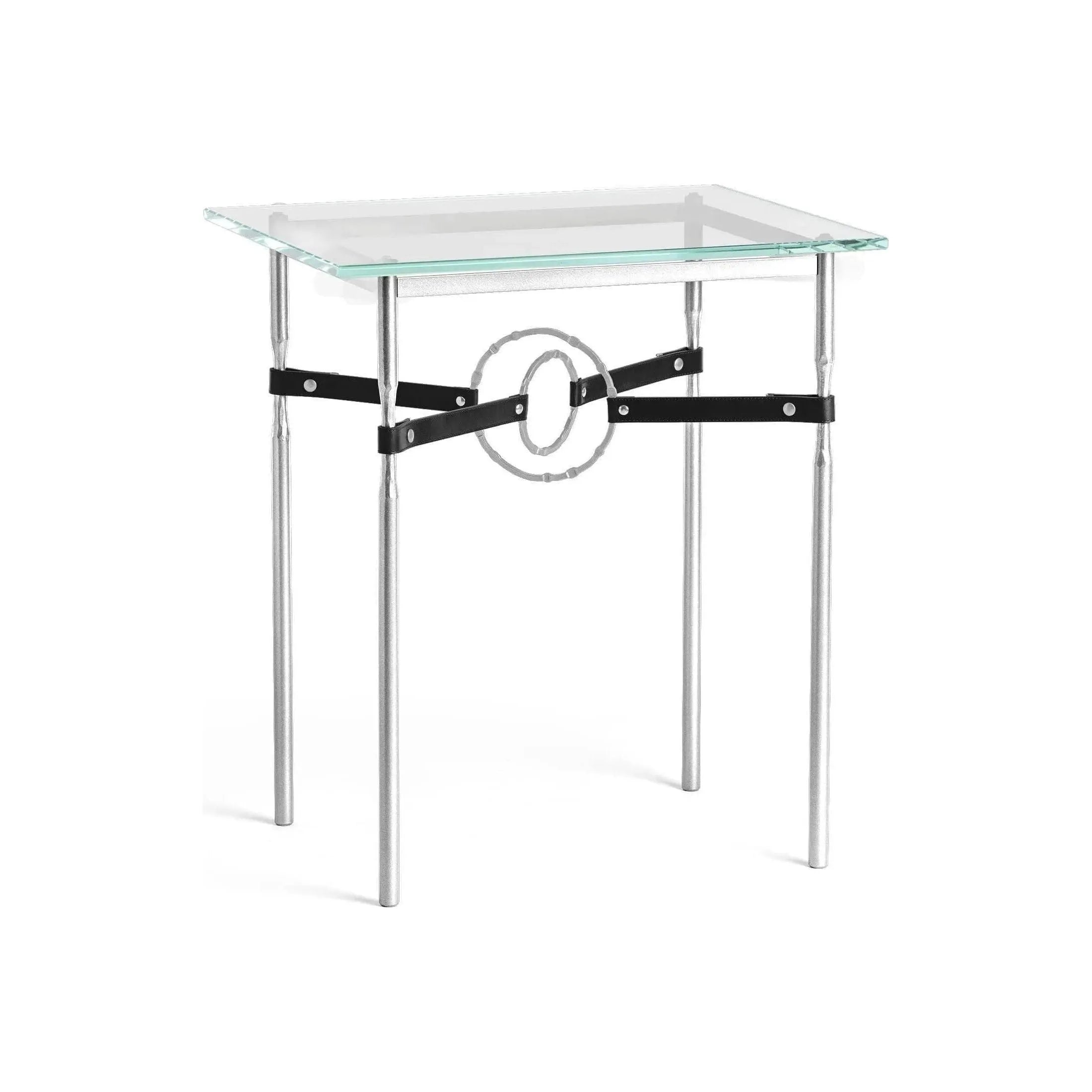 Hubbardton Forge - Equus Black Leather Side Table - 750116-85-82-LK-VA0717 | Montreal Lighting & Hardware