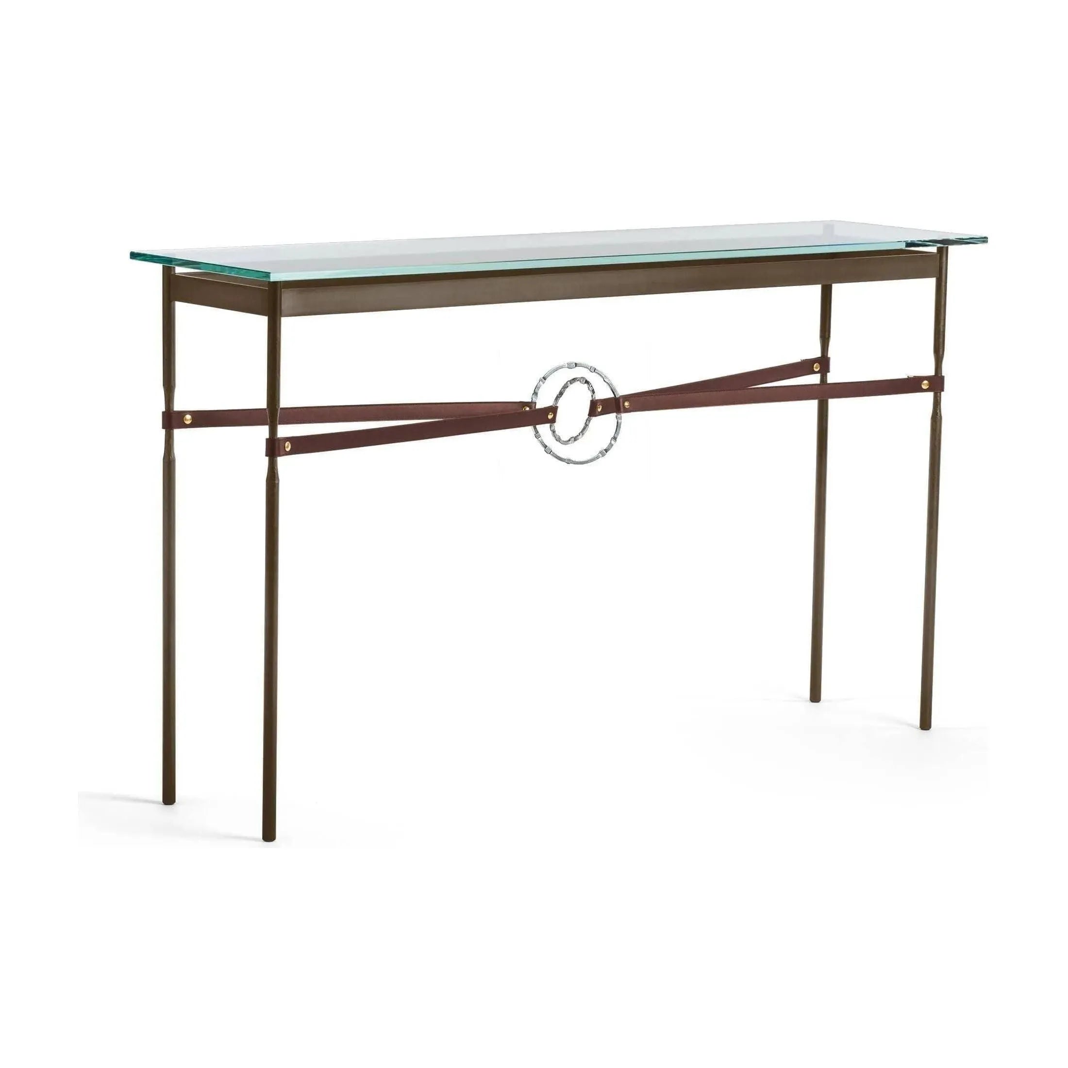 Hubbardton Forge - Equus Brown Leather Console Table - 750118-05-85-LB-VA0714 | Montreal Lighting & Hardware