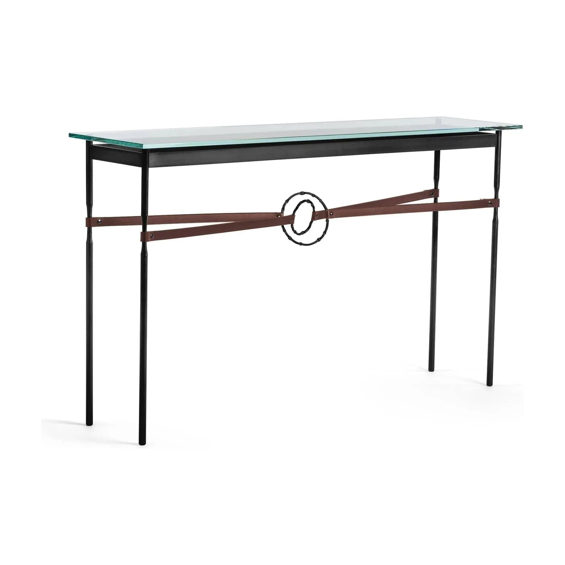Hubbardton Forge - Equus Brown Leather Console Table - 750118-10-10-LB-VA0714 | Montreal Lighting & Hardware