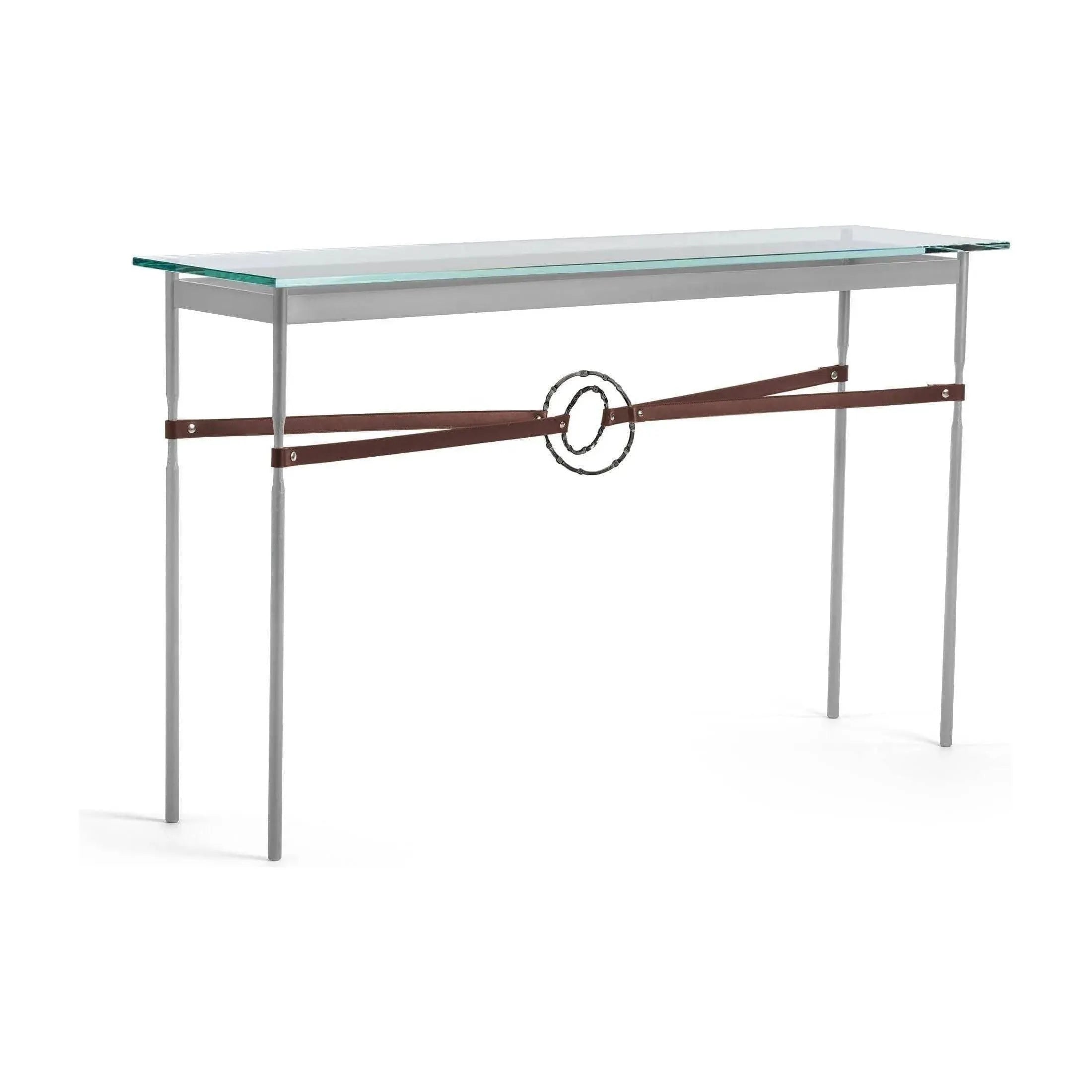 Hubbardton Forge - Equus Brown Leather Console Table - 750118-82-07-LB-VA0714 | Montreal Lighting & Hardware
